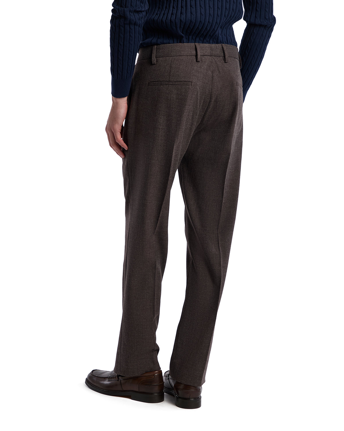 Aka flannel trousers in dark brown
