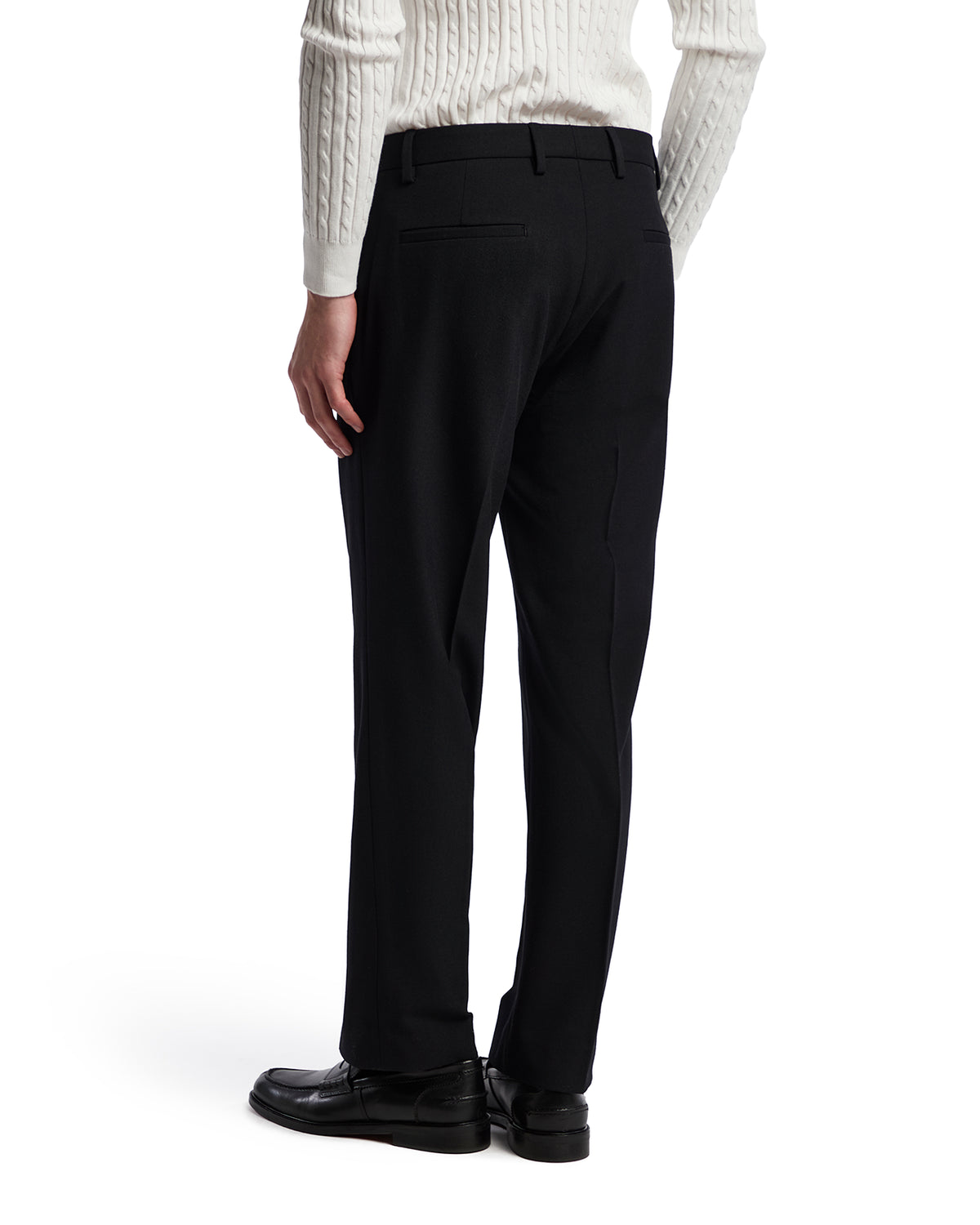 Black flannel Aka trousers