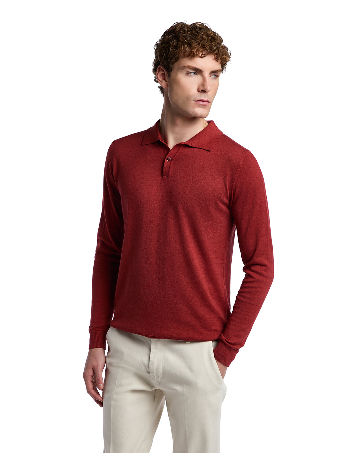 Polo Andrey in cotone bordeaux