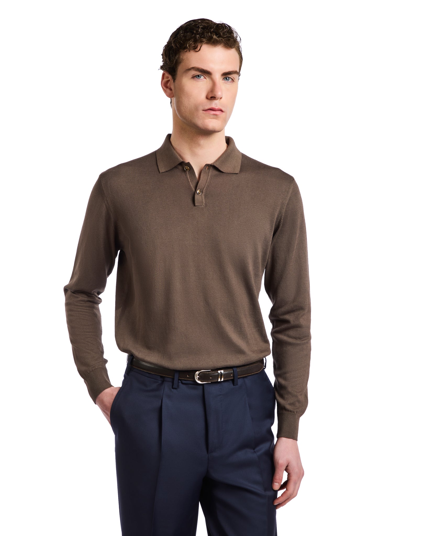 Polo Andrey in cotone moro