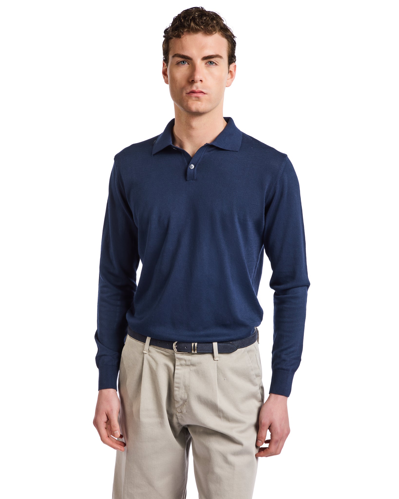 Polo Andrey in cotone blu