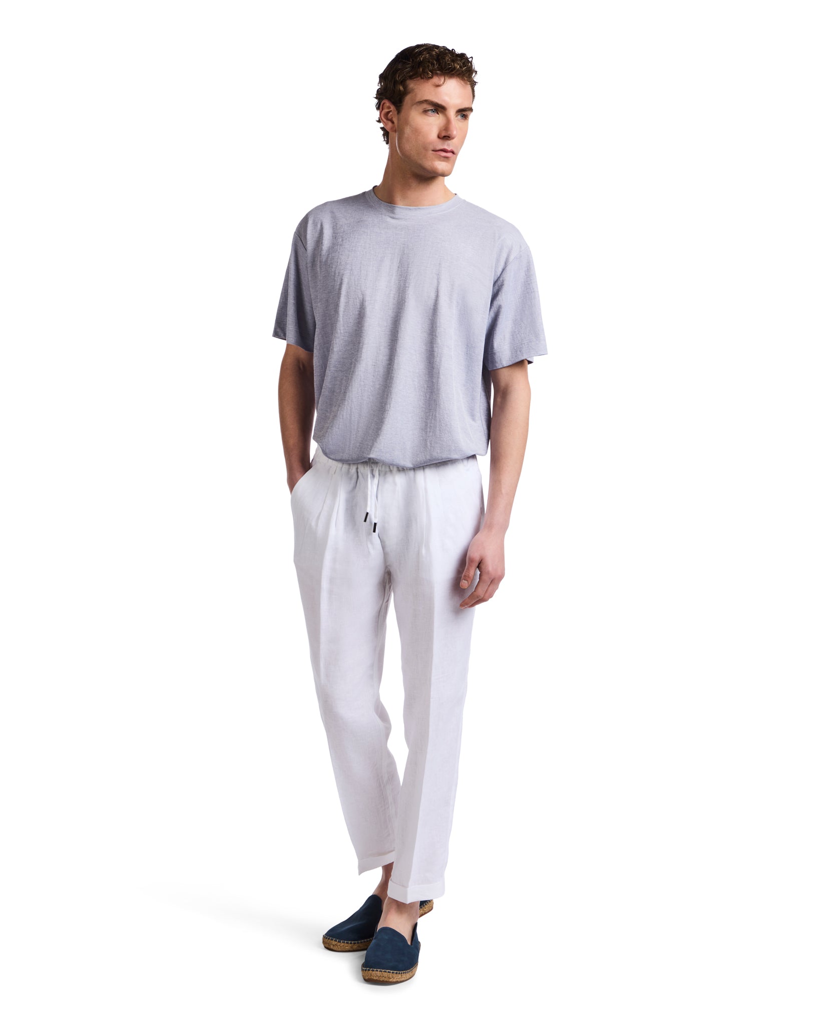 Pantalaccio Sangio in puro lino bianco