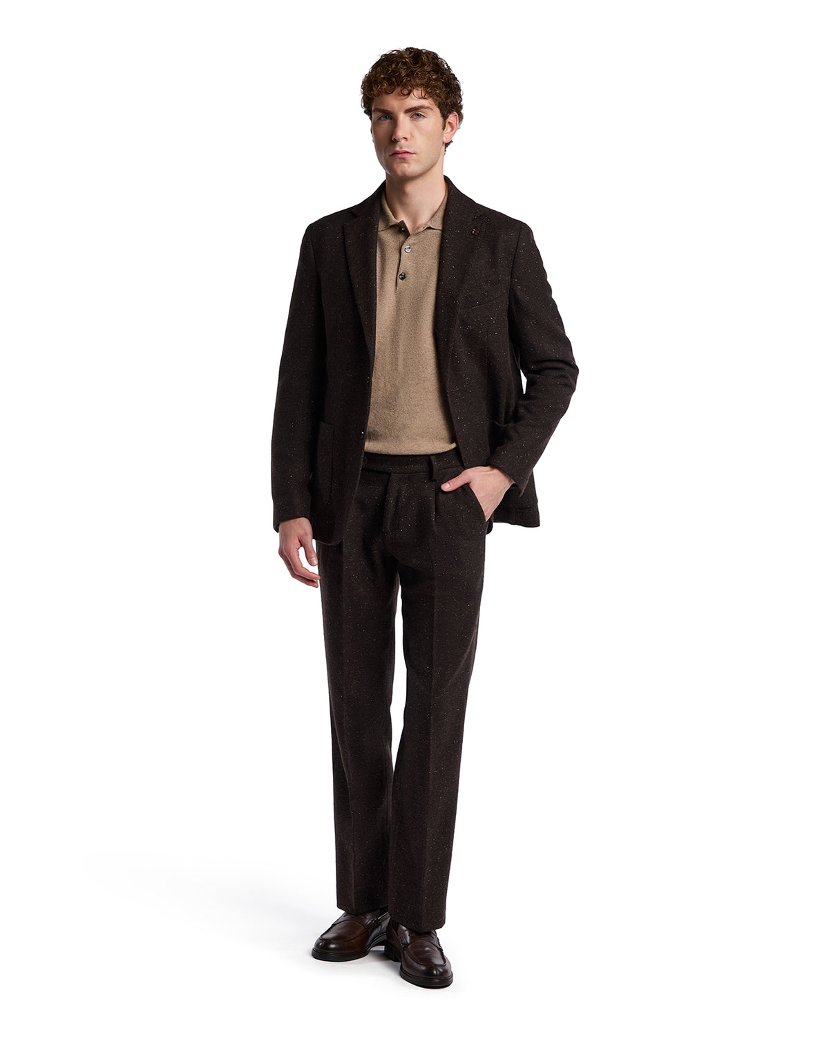 Brown mélange Salt trousers
