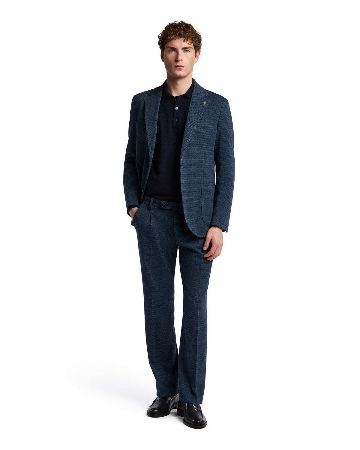 Blue houndstooth Cortina jacket