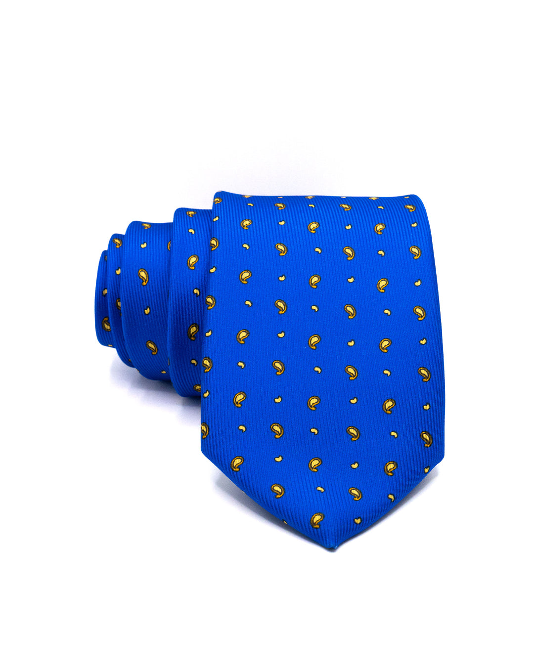 Tie - in blue woven silk