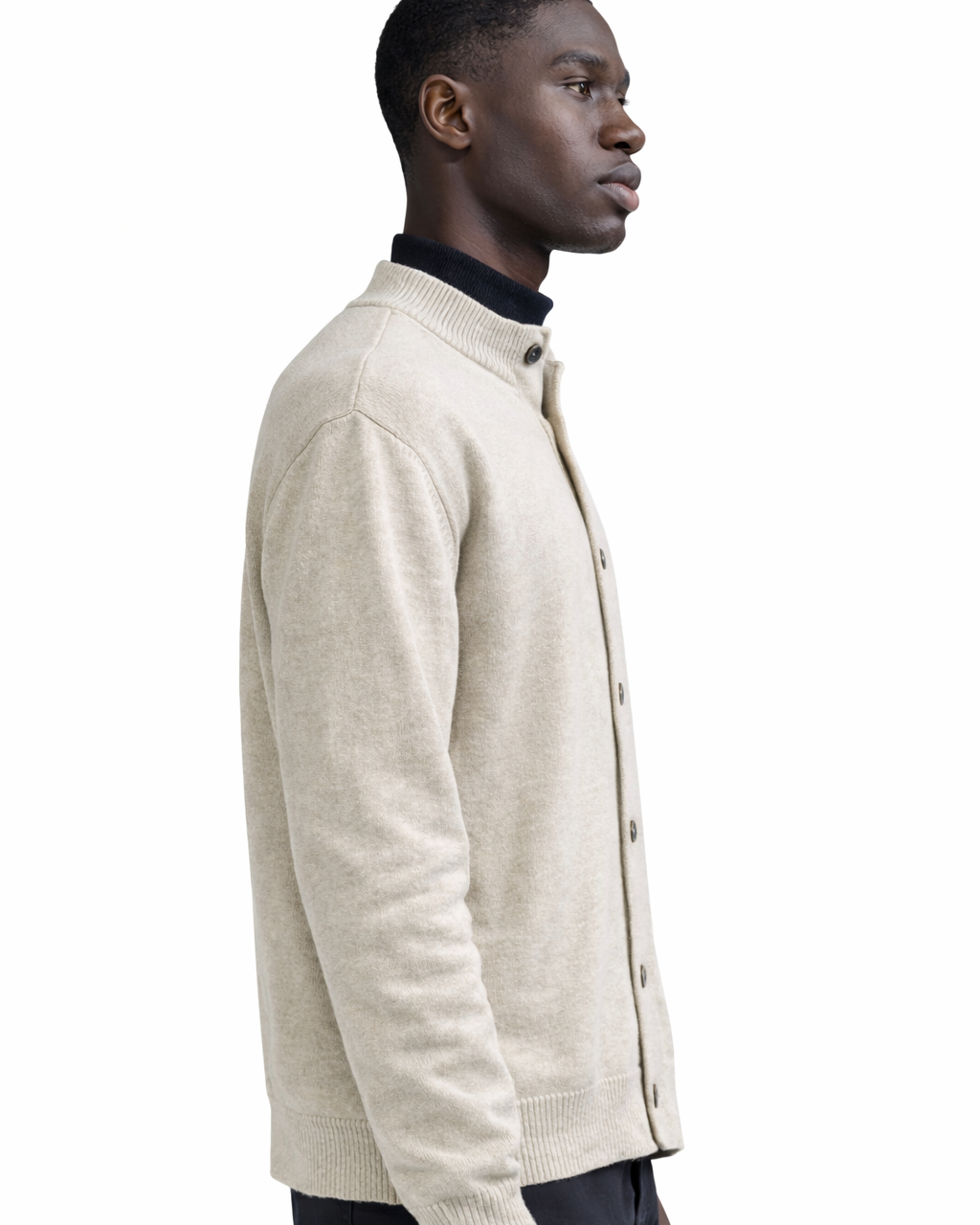 Stromboli knitted jacket in beige wool and cotton
