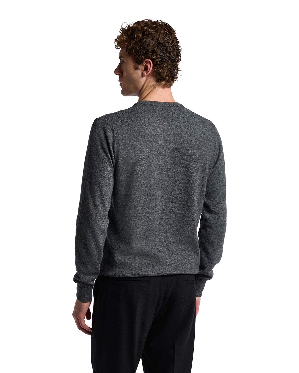 Dustin anthracite cashmere blend crew-neck sweater