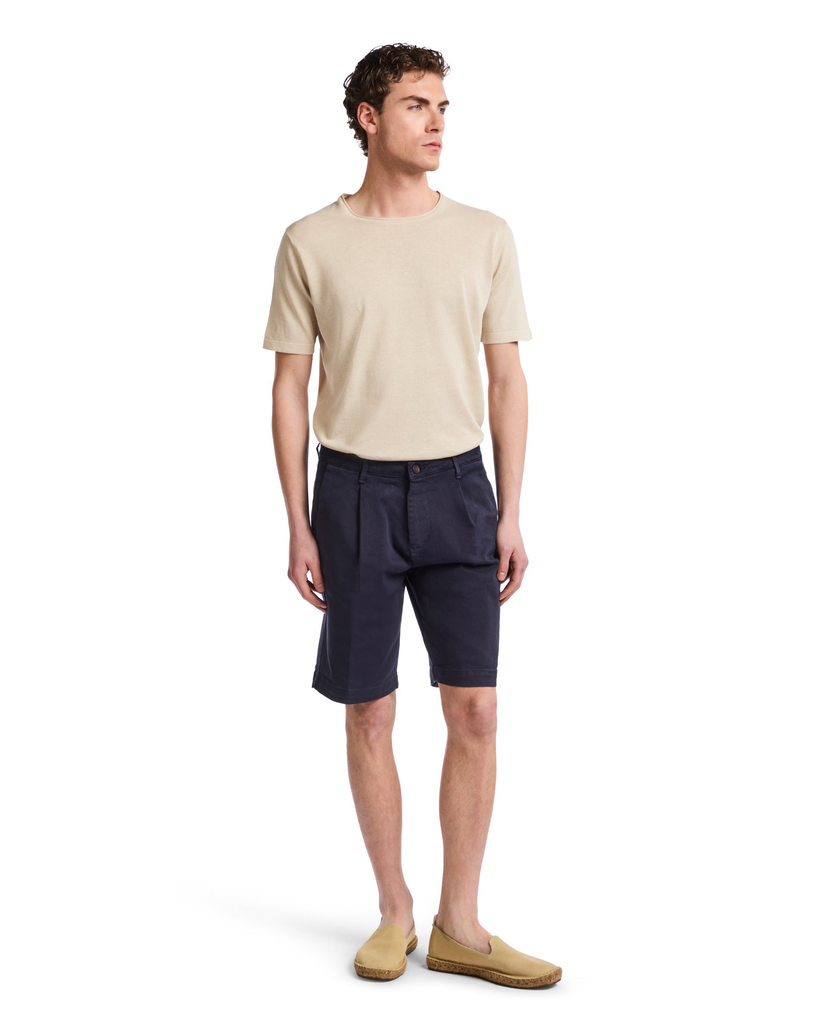 Bermuda Easton blu con pinces