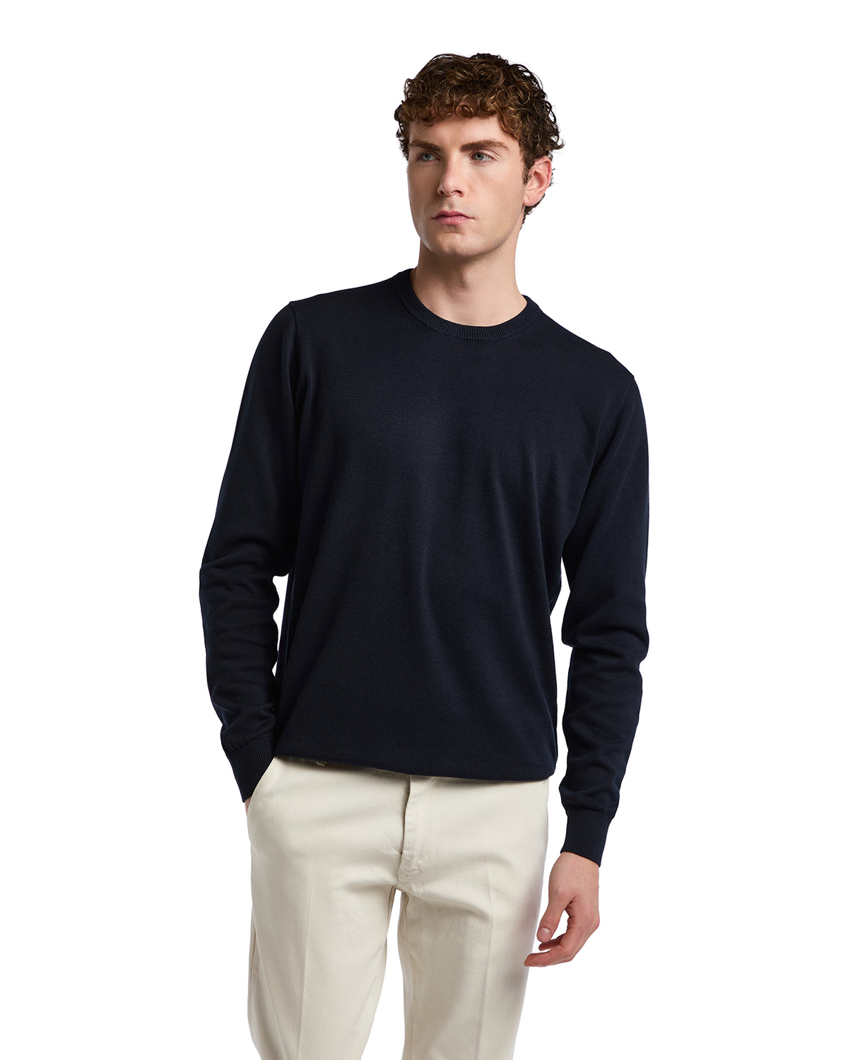 Ugo blue cotton sweater
