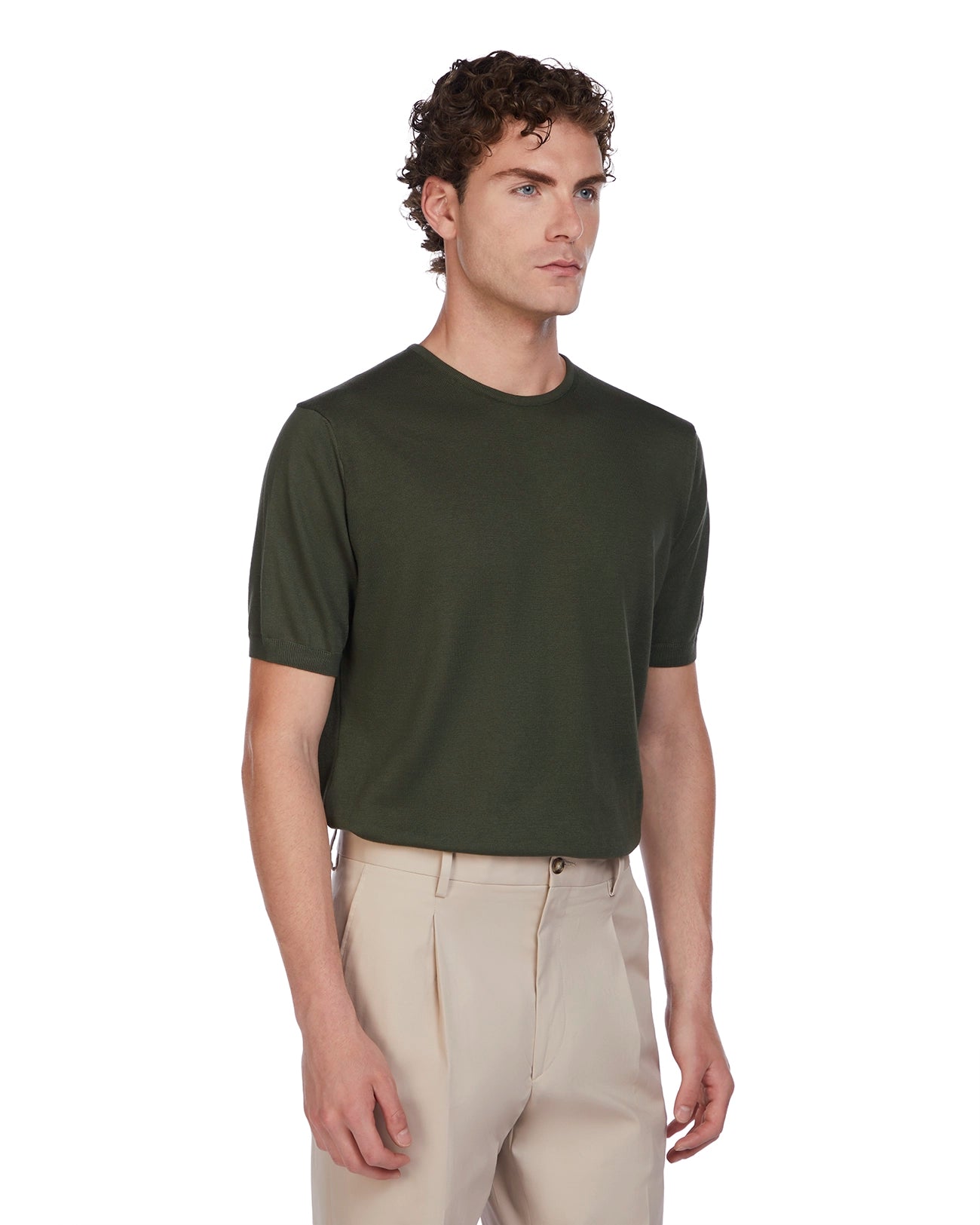 Jannik T-shirt in military jersey