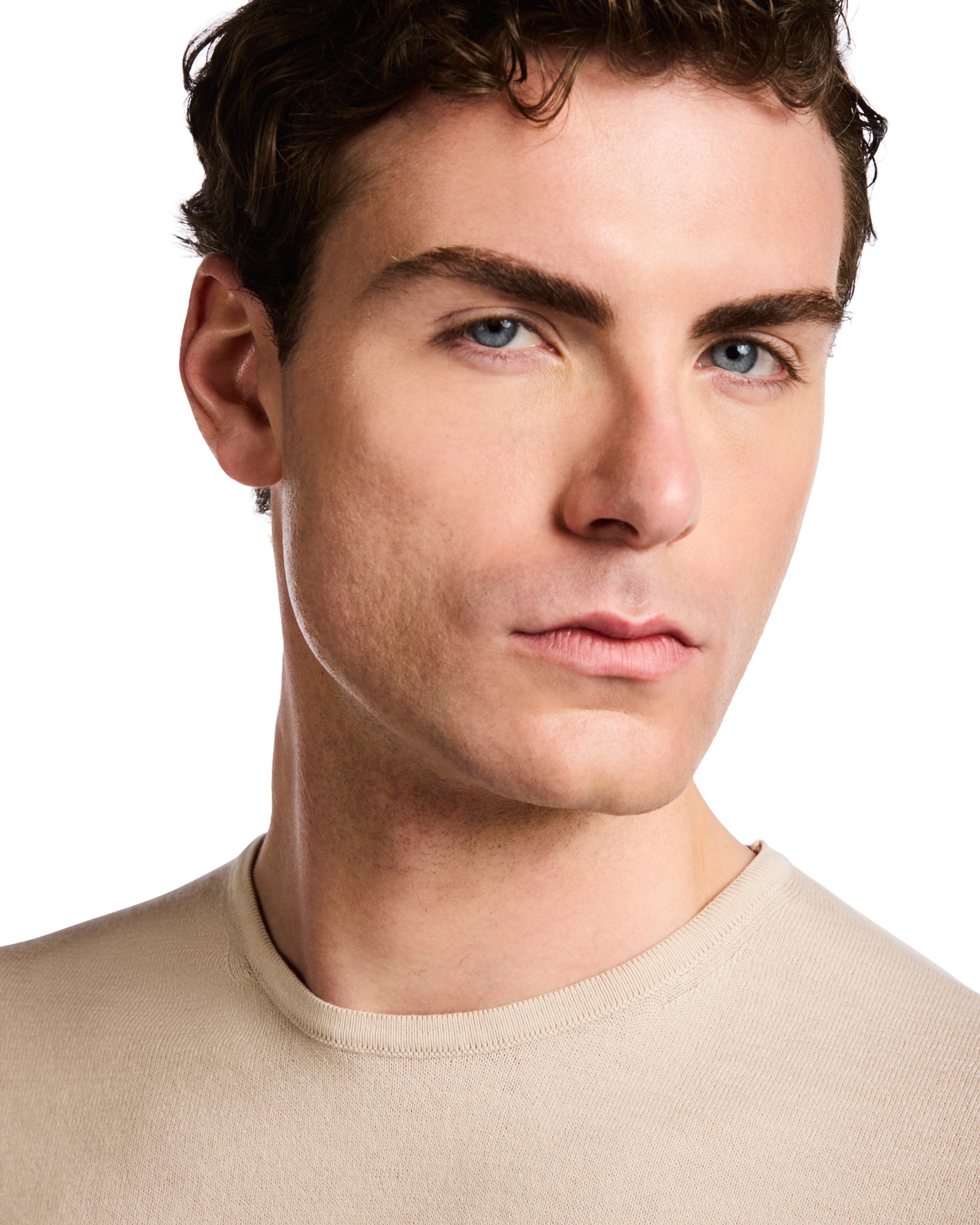 Jannik beige knitted t-shirt