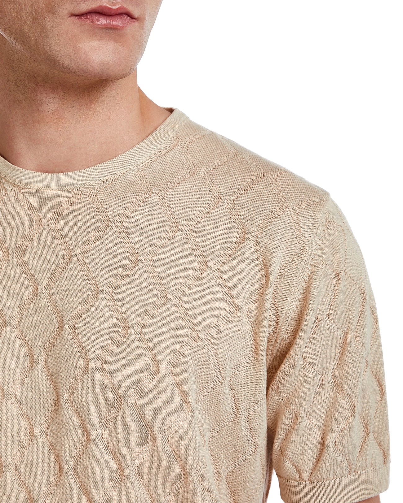Bjorn Wave T-shirt in Sand Knit