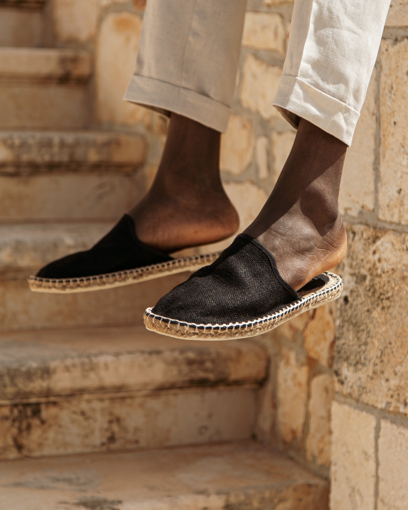 Portofino - mules espadrillas nera