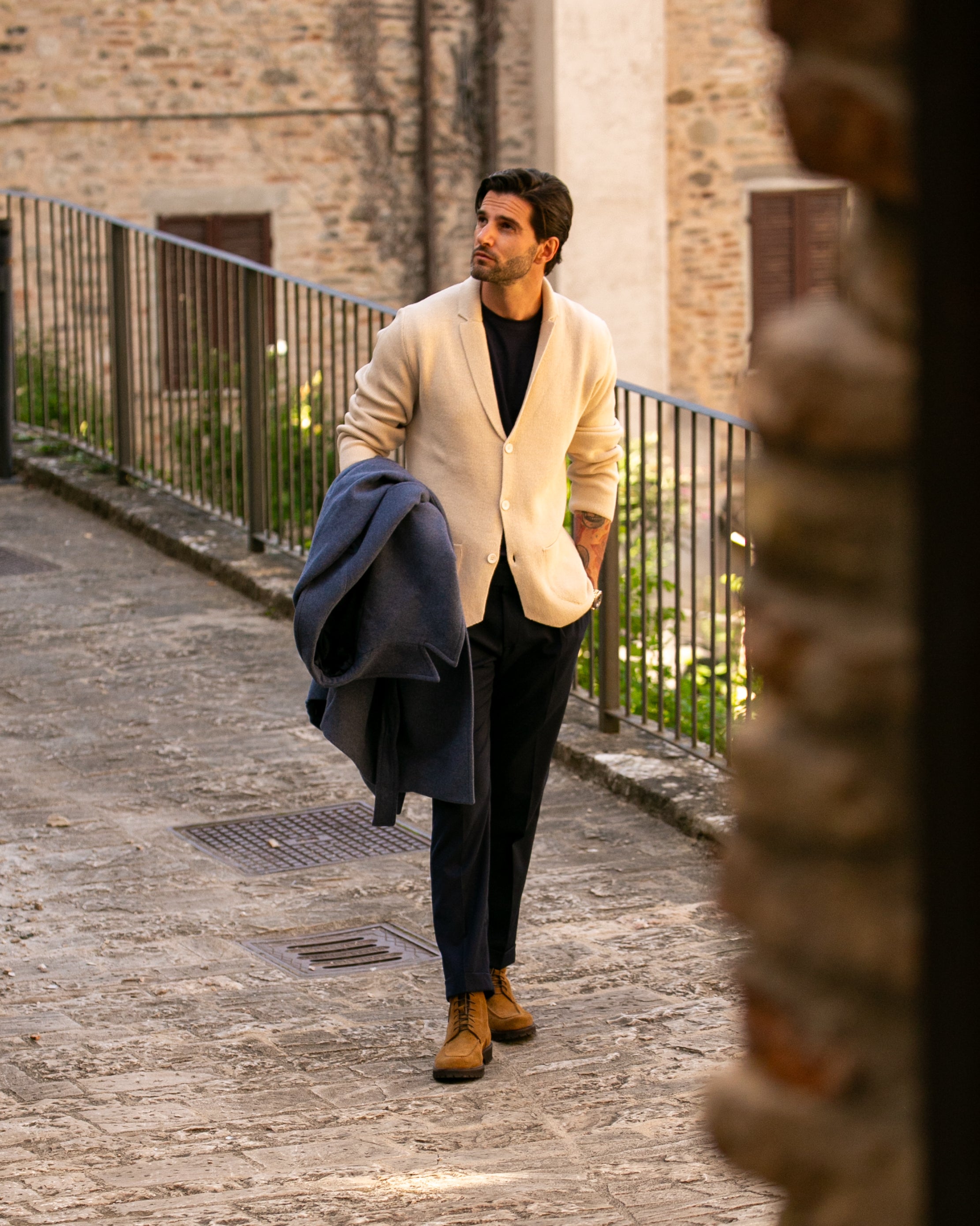 Laurent - cream knit cardigan