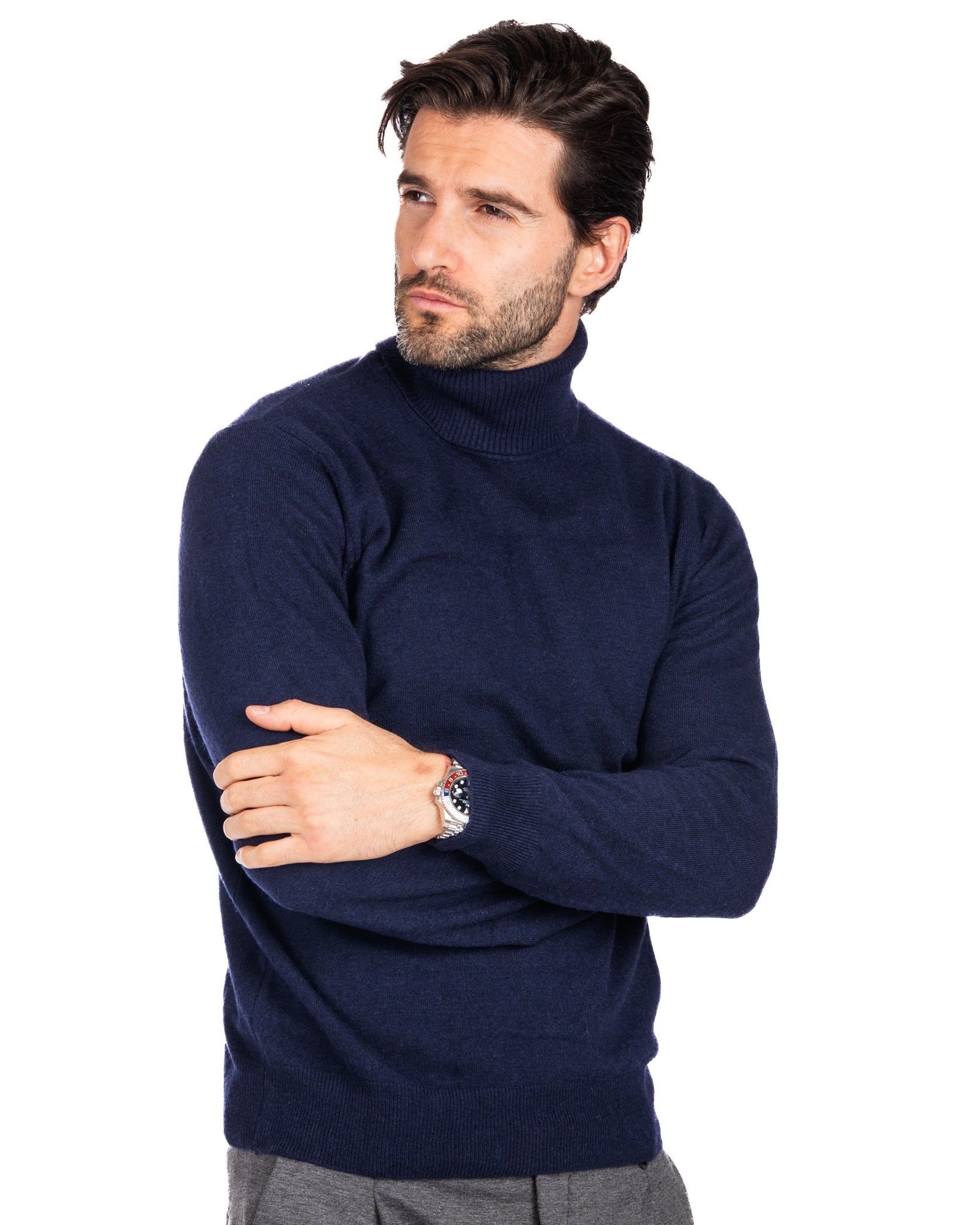 Dolcevita Lee in misto cachemire blu