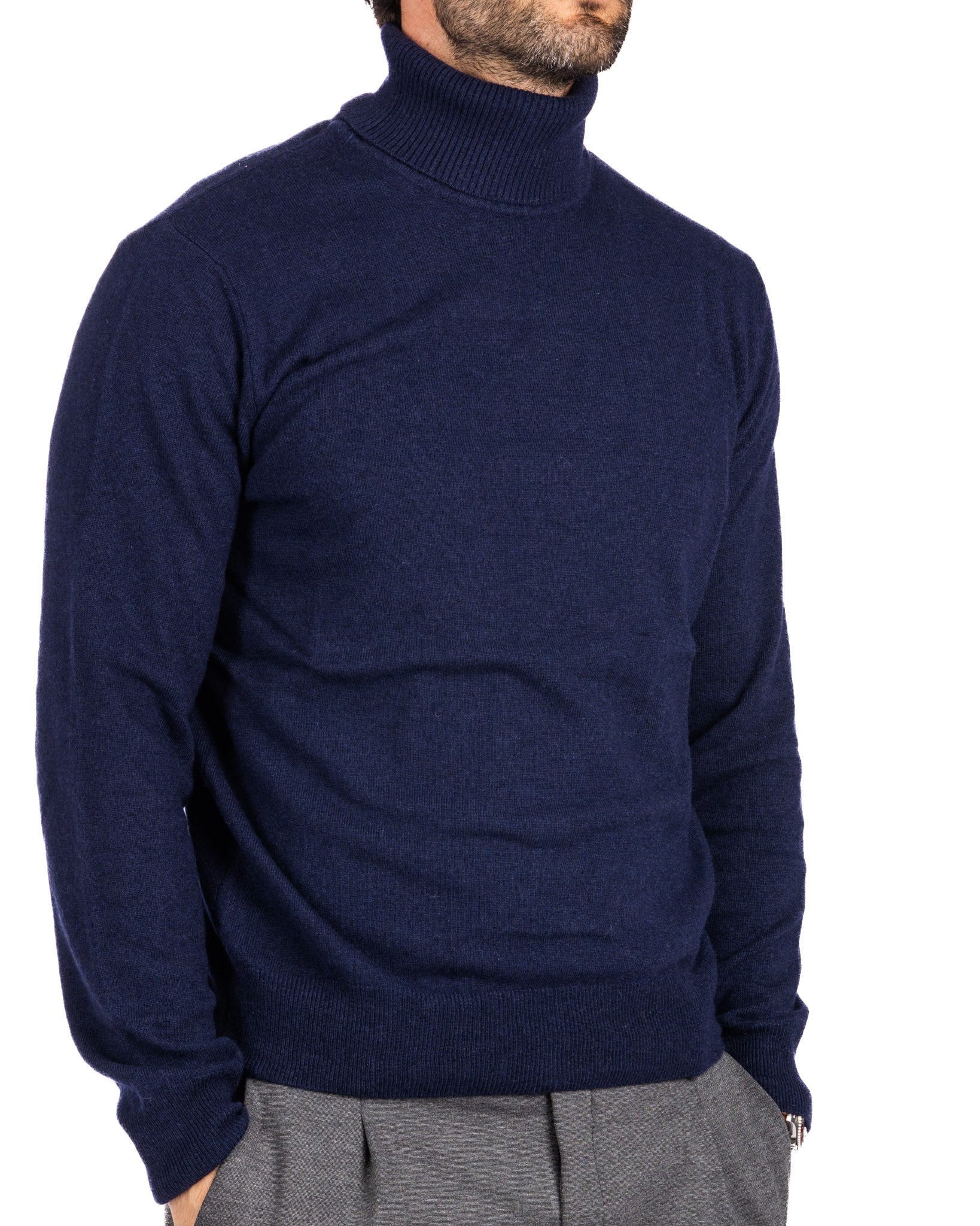 Dolcevita Lee in misto cachemire blu