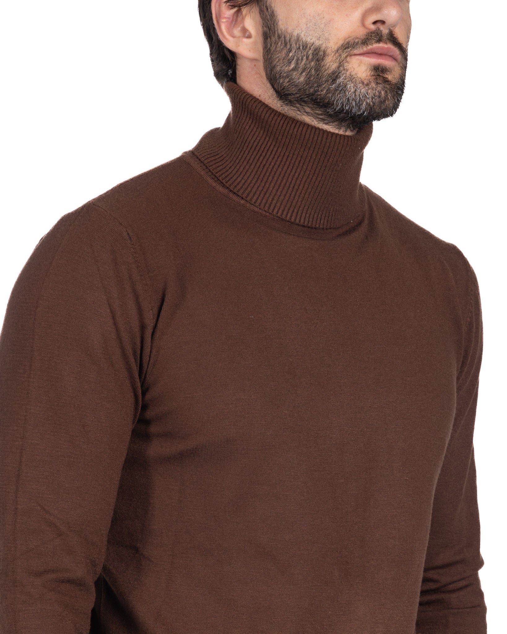 Basic dark brown turtleneck