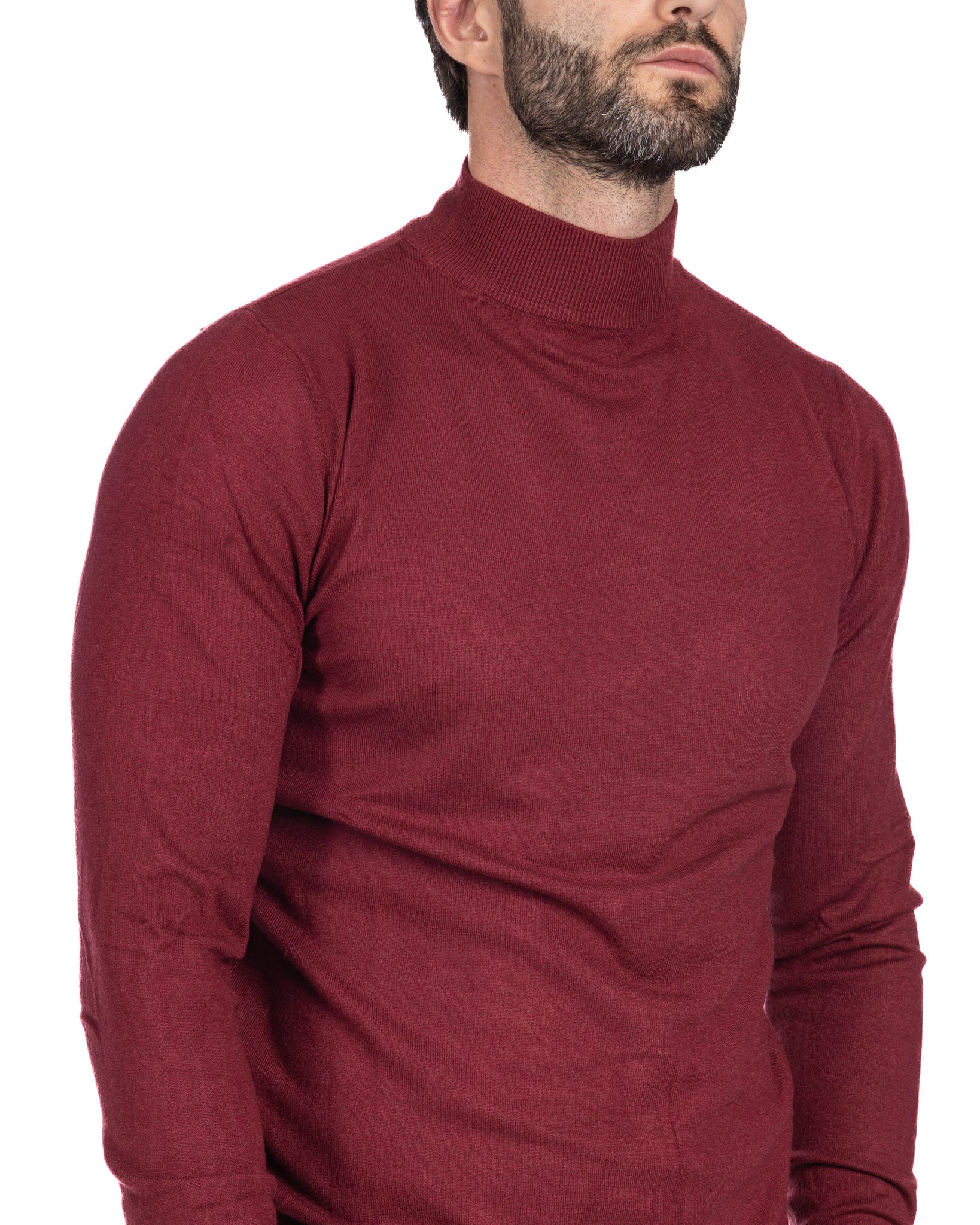 Basic burgundy turtleneck