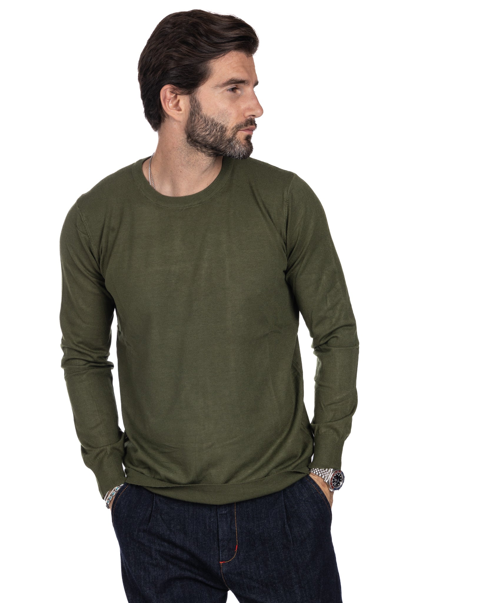 Basic military crewneck