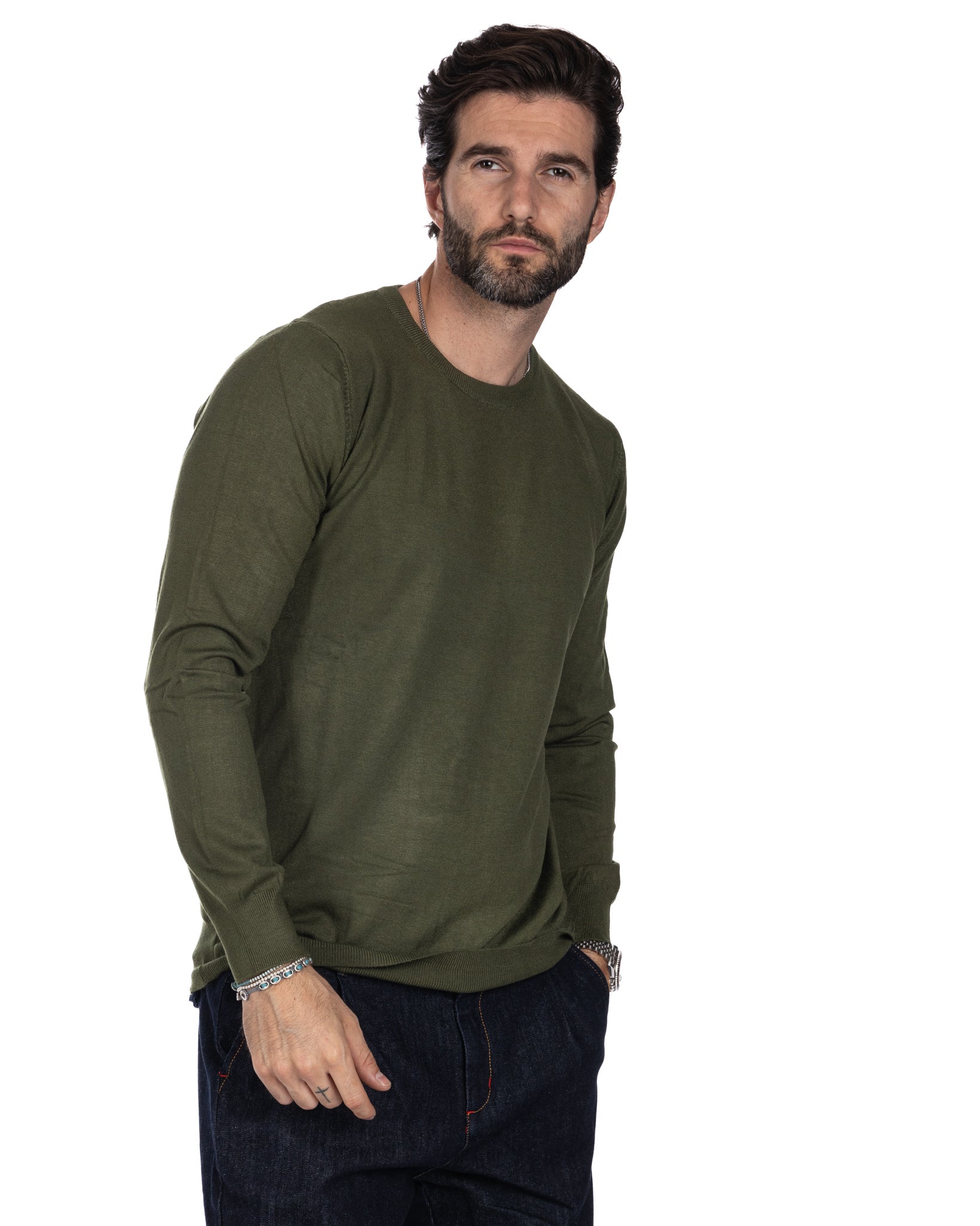 Basic military crewneck