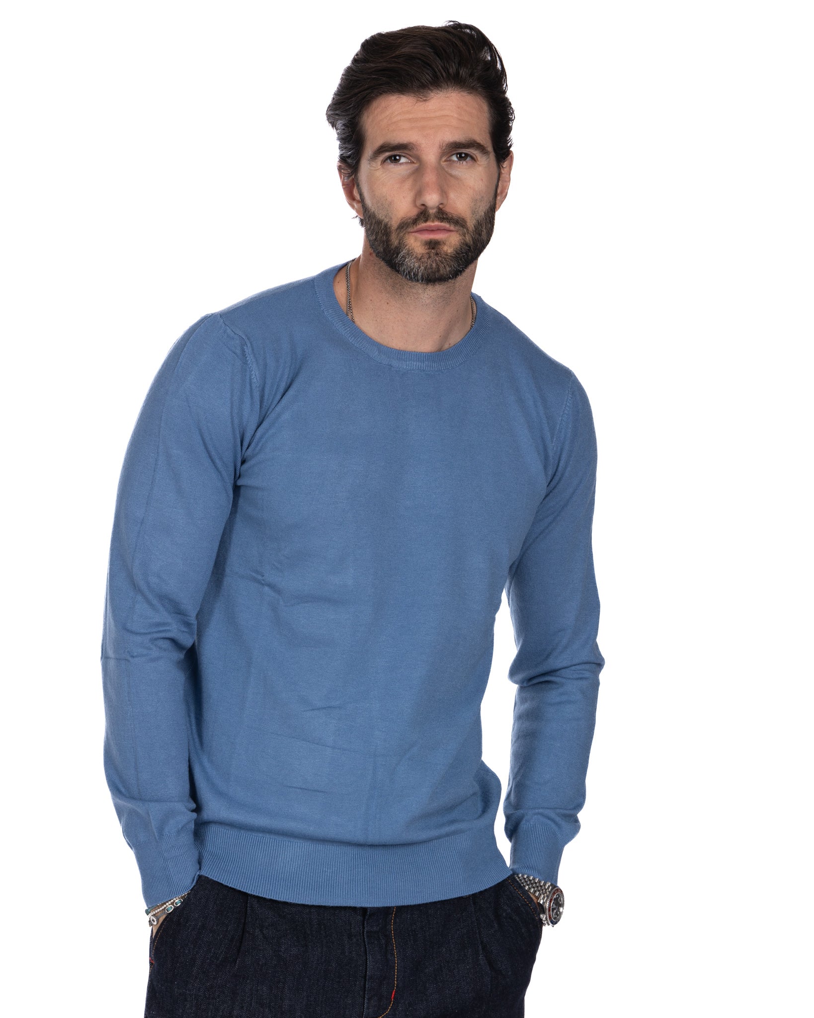 Basic denim crewneck
