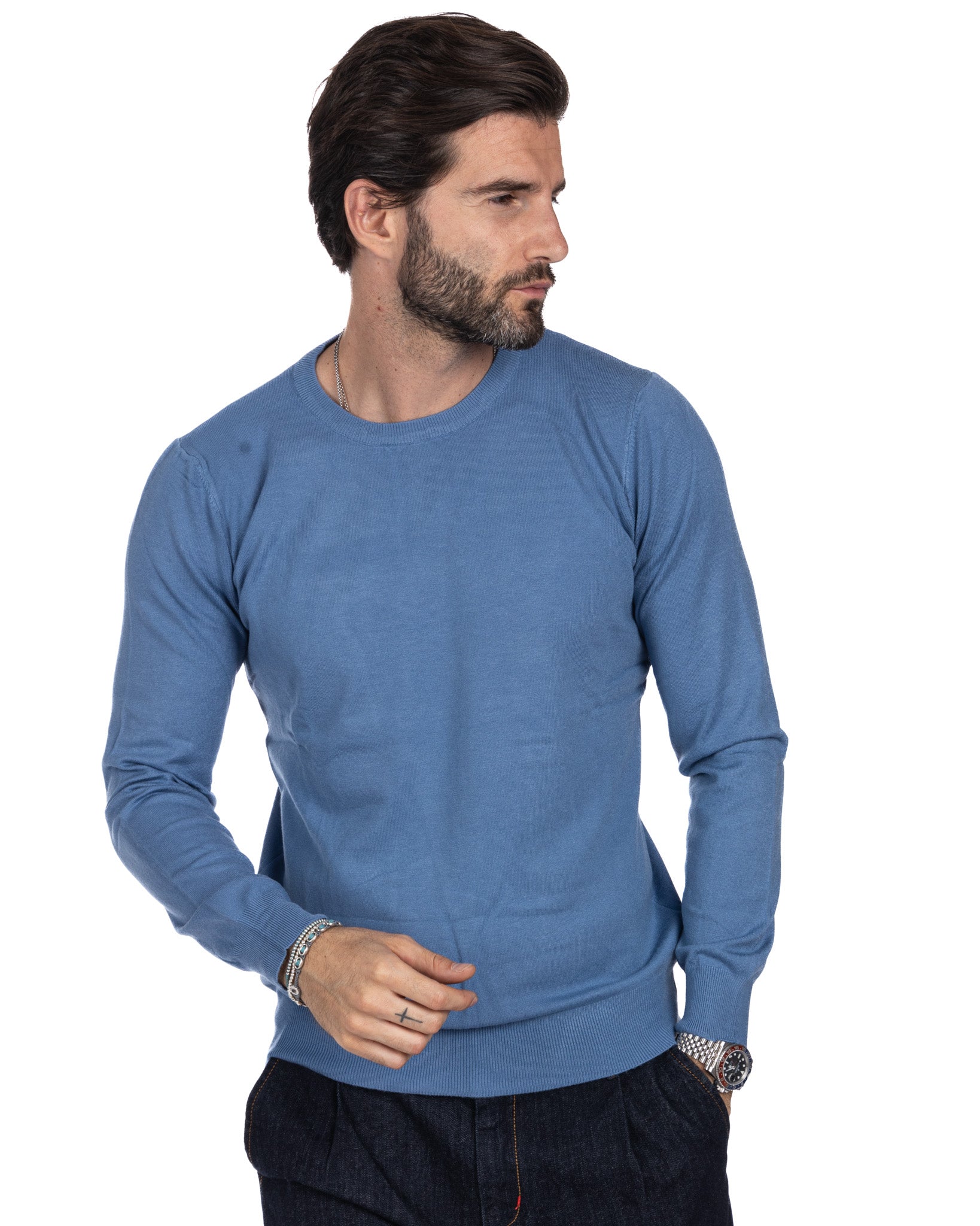 Basic denim crewneck