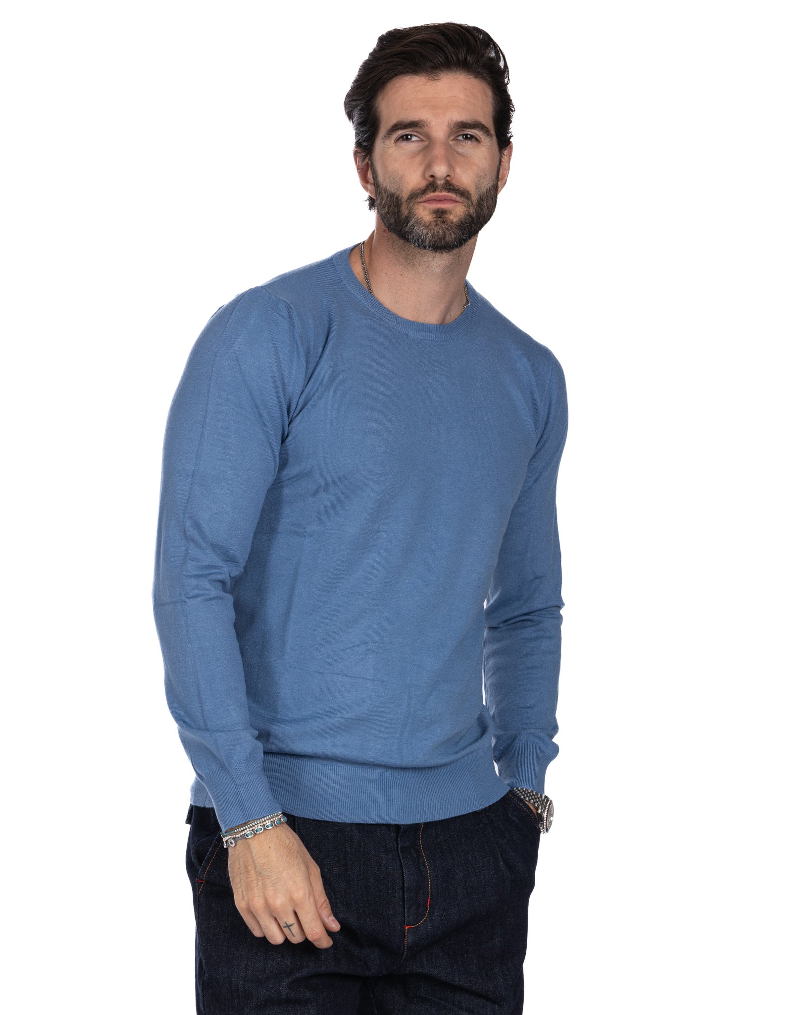 Basic denim crewneck