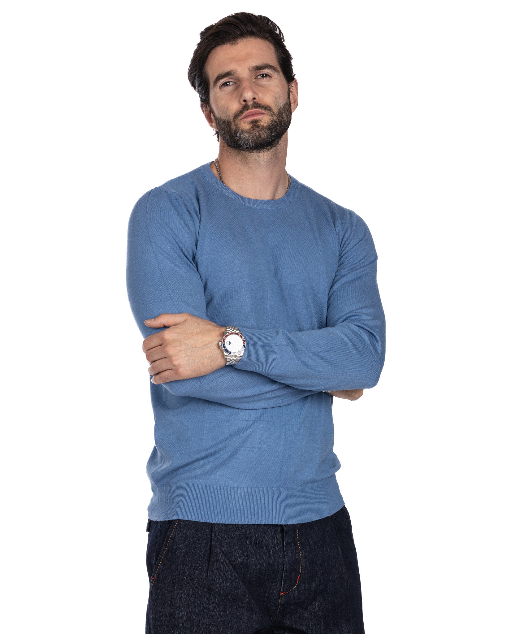 Basic denim crewneck