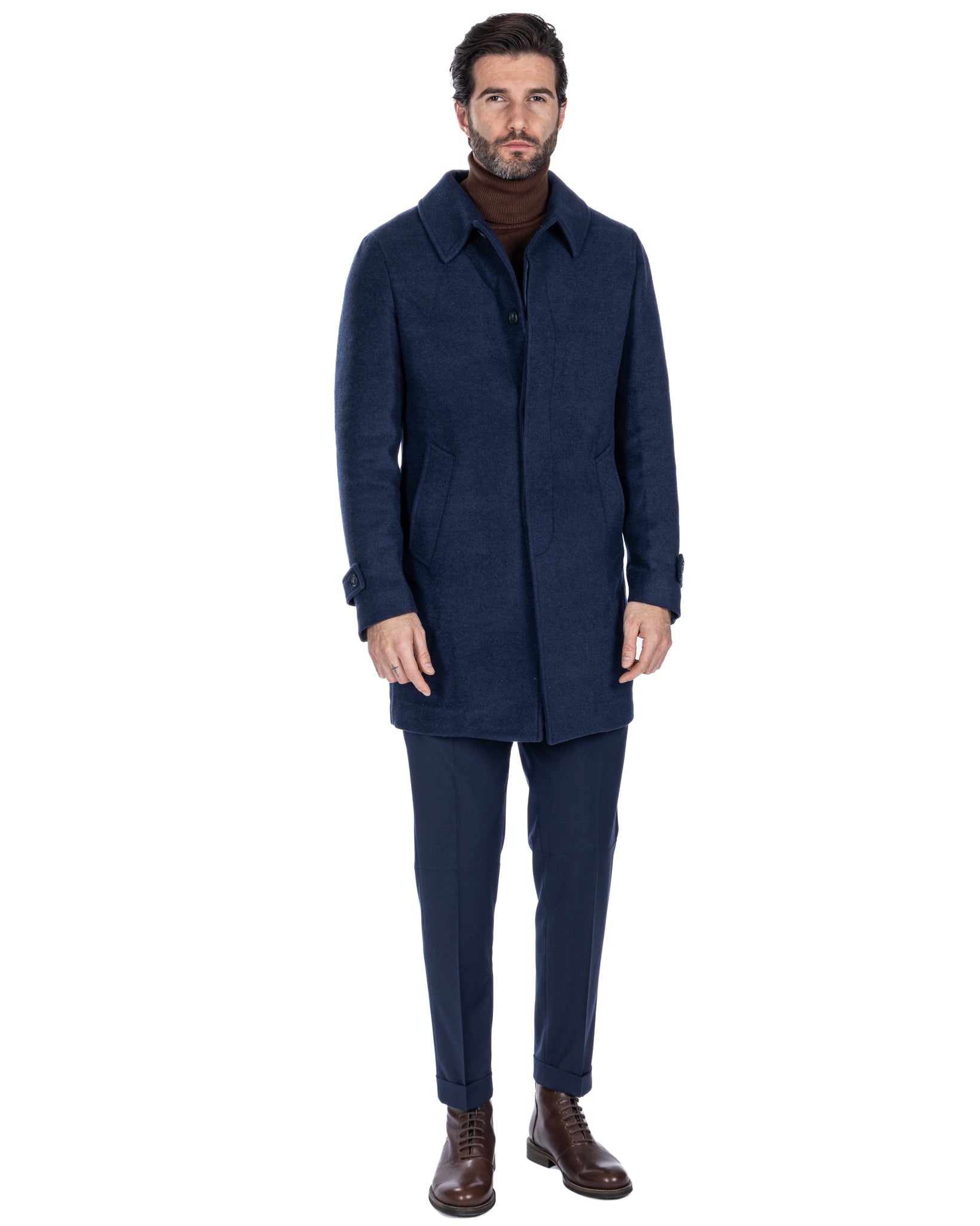 Jean - blue single-breasted coat