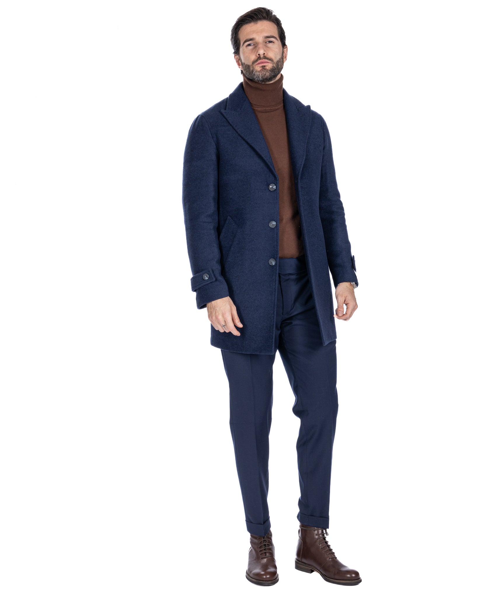 Philippe - blue single-breasted coat