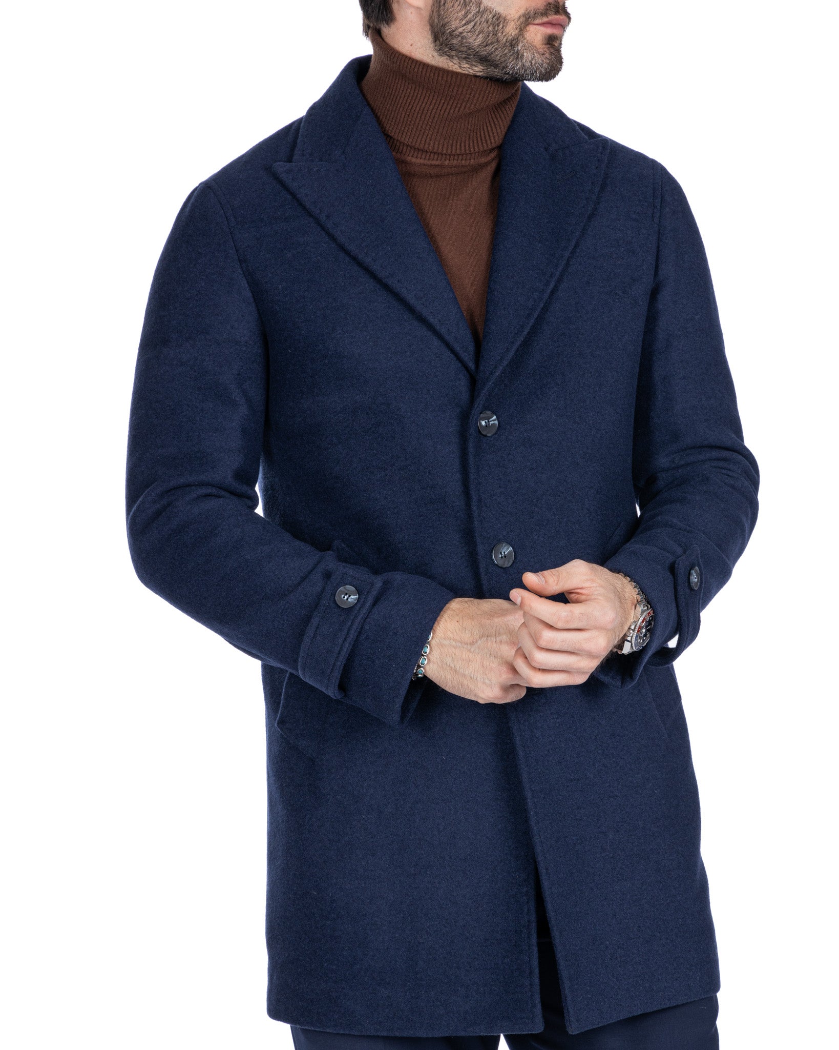 Philippe - blue single-breasted coat