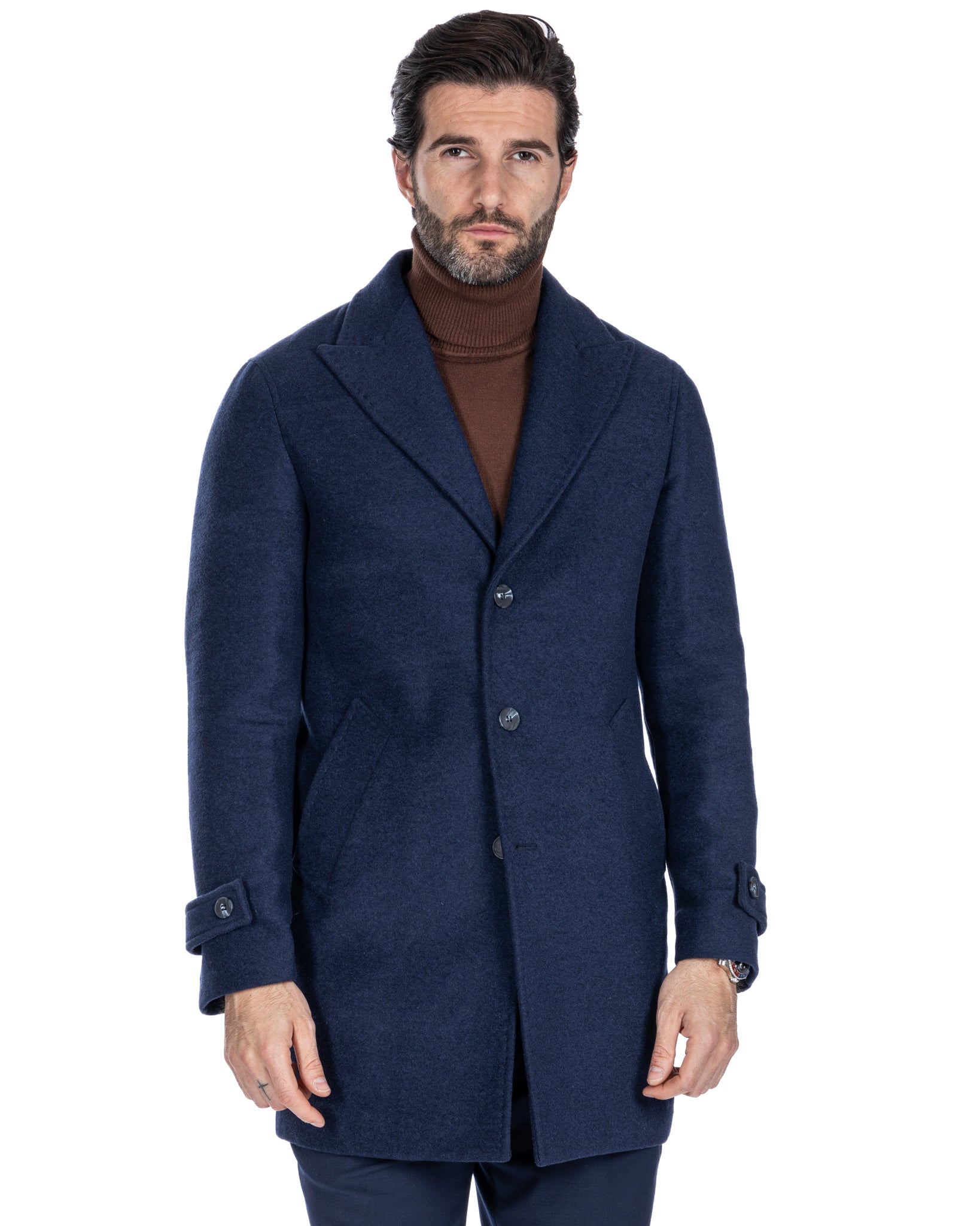 Philippe - blue single-breasted coat