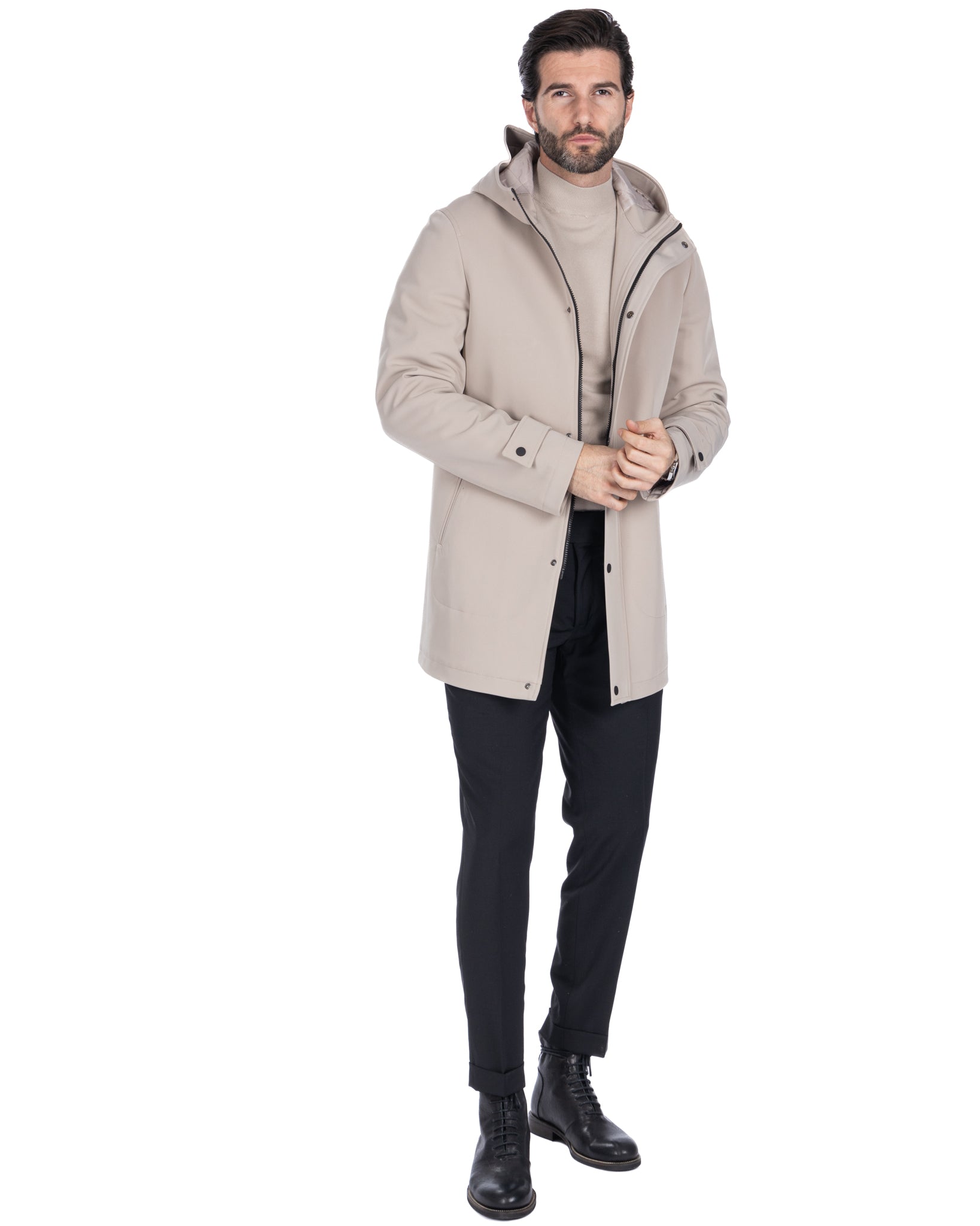 Dylan - beige technical jacket