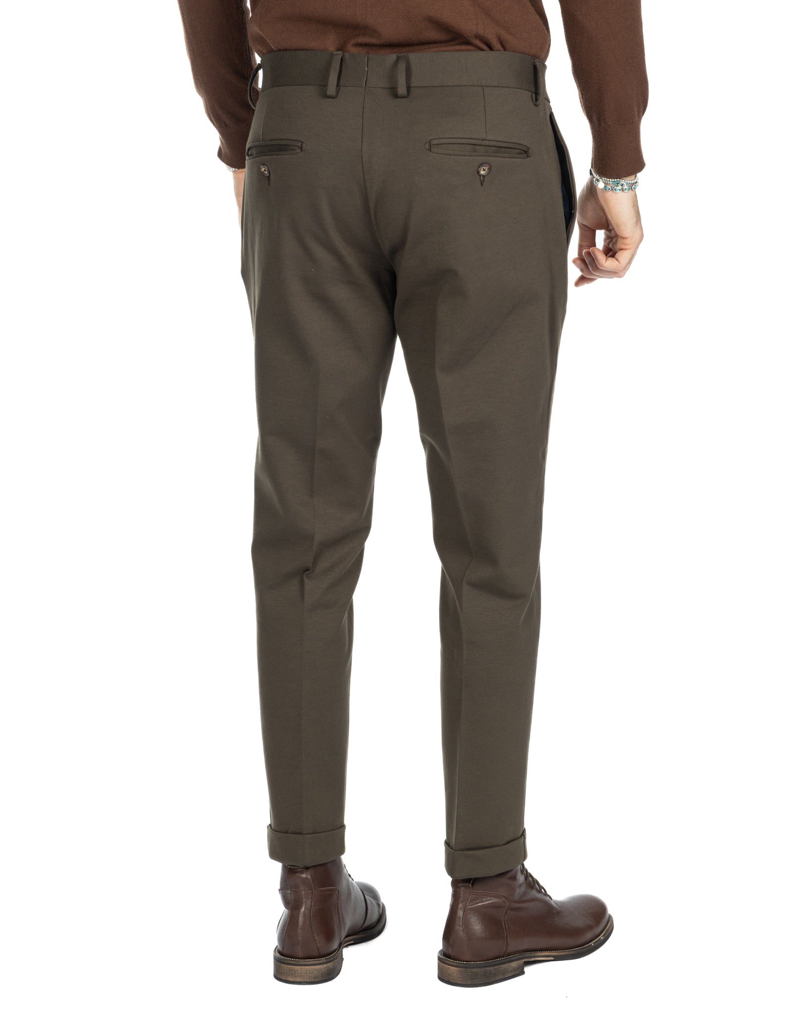 Florence - trousers with a military pleat in Milan stitch