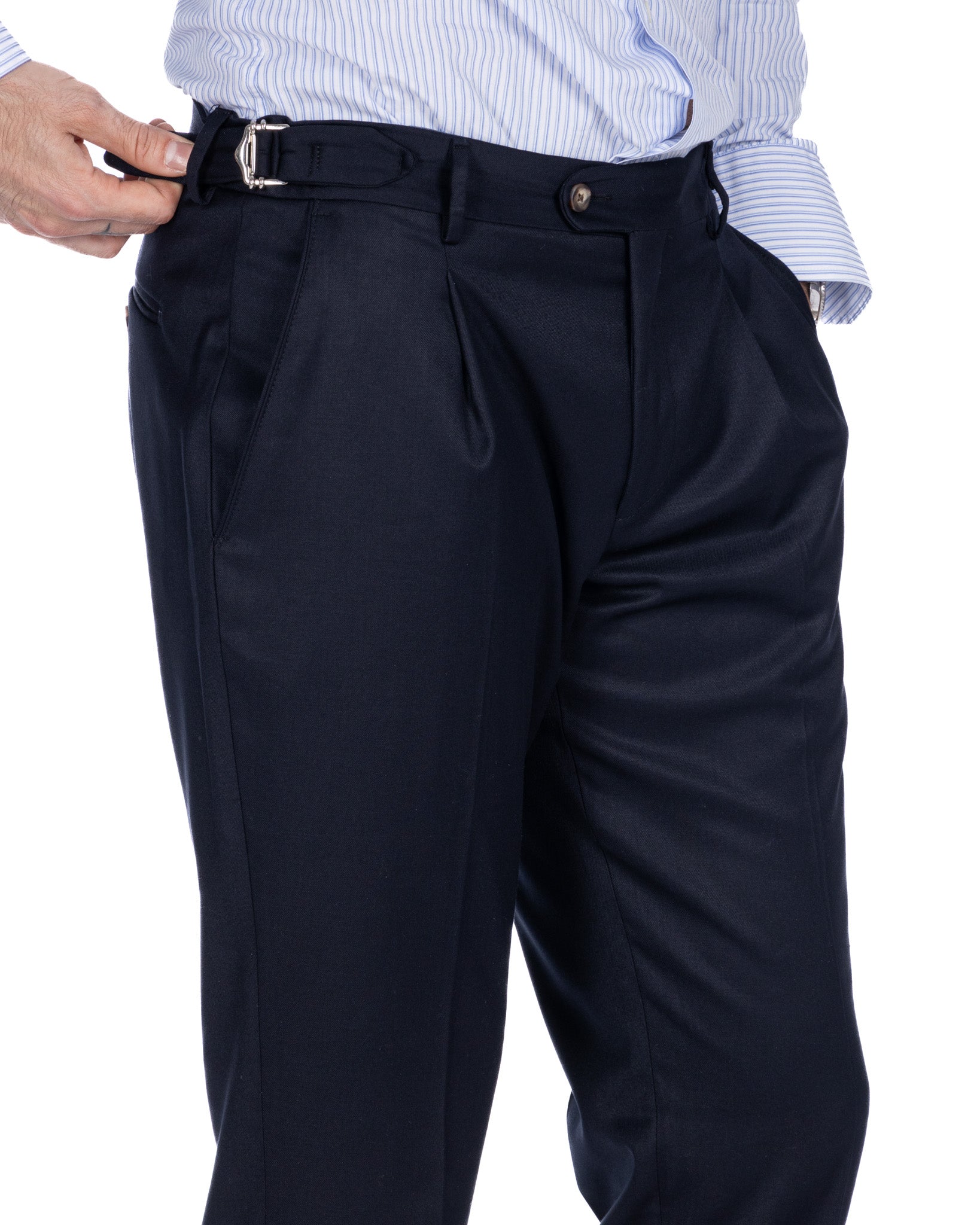 Monopoli - trousers with blue buckles