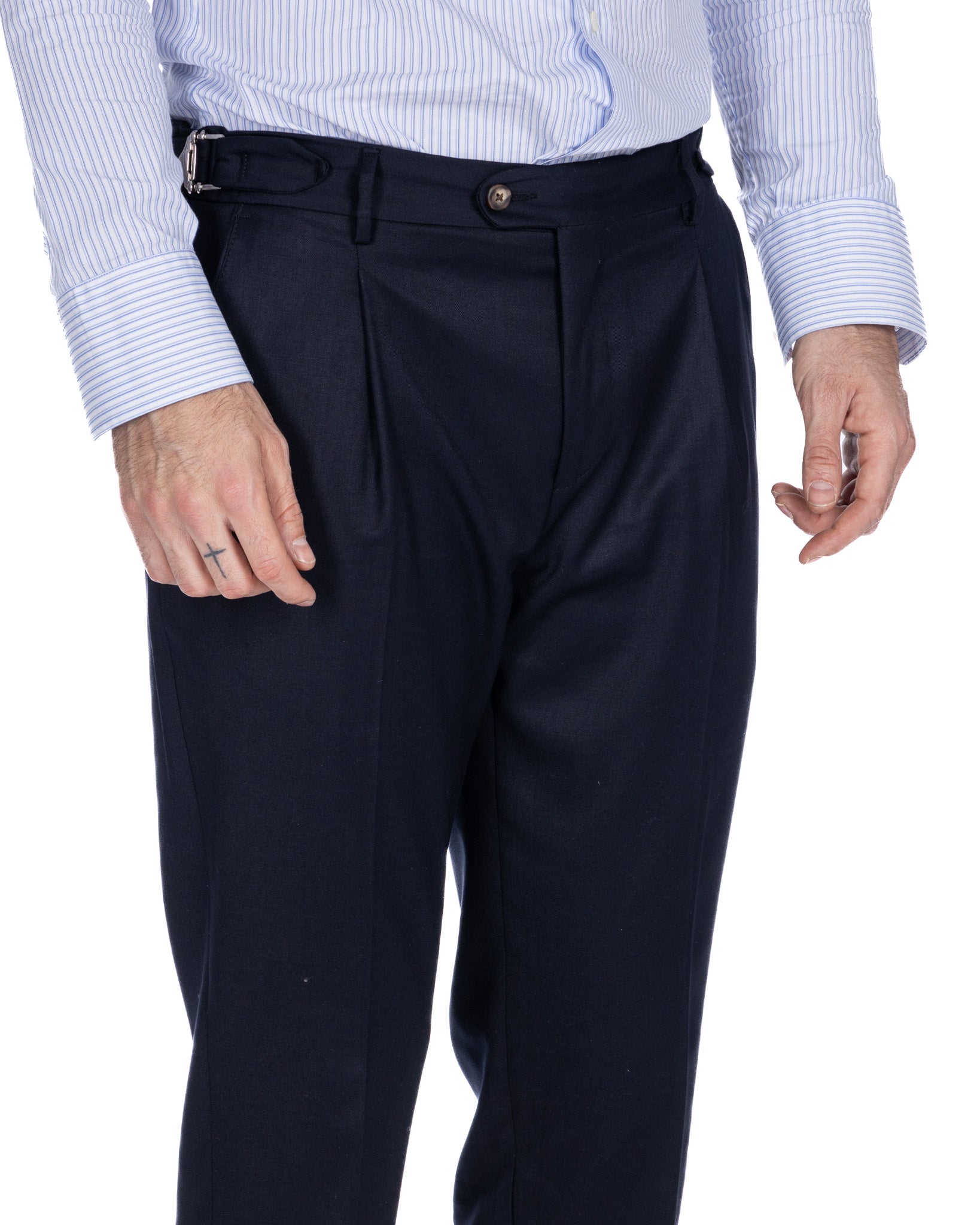 Monopoli - trousers with blue buckles