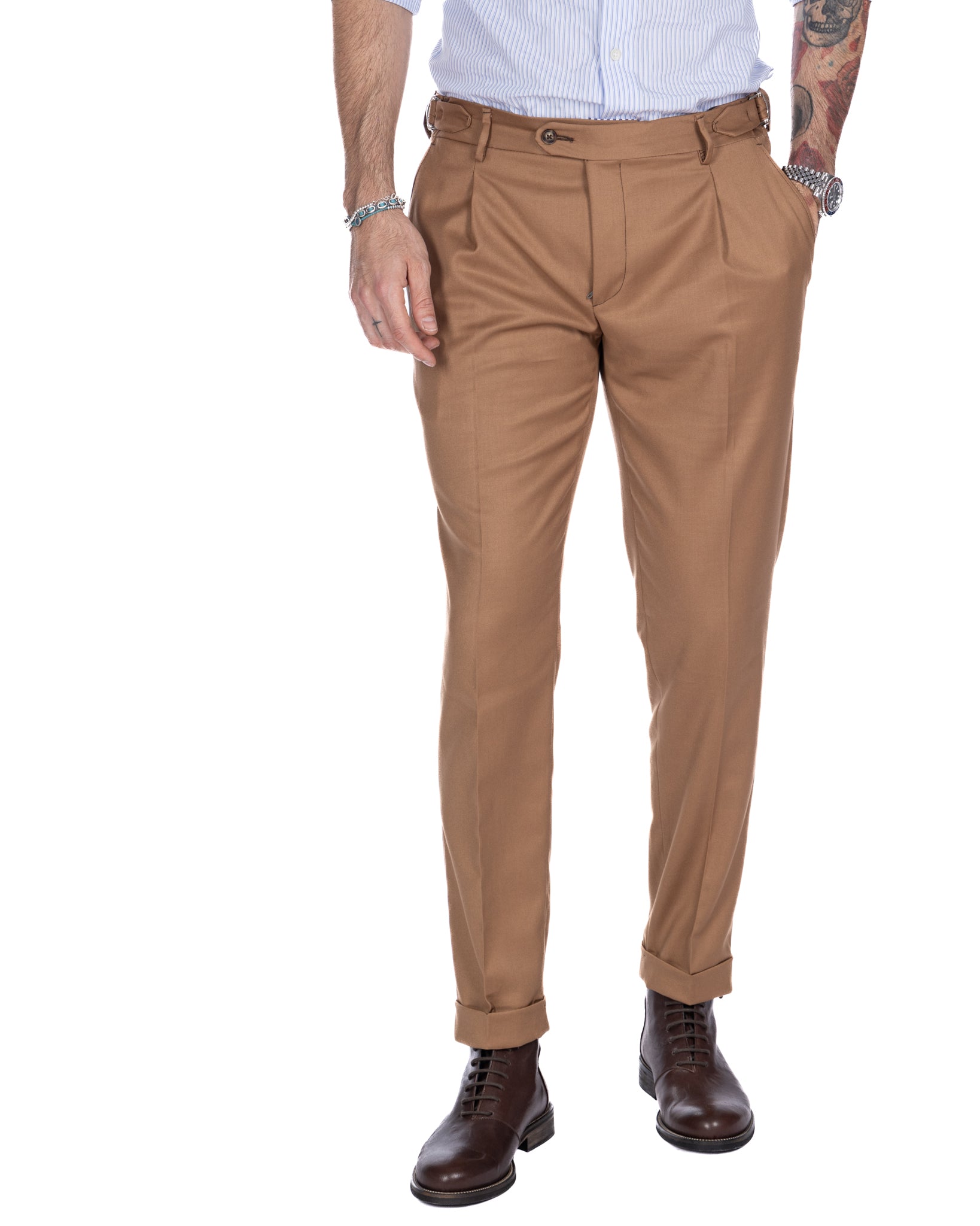 Monopoli - trousers with camel buckles