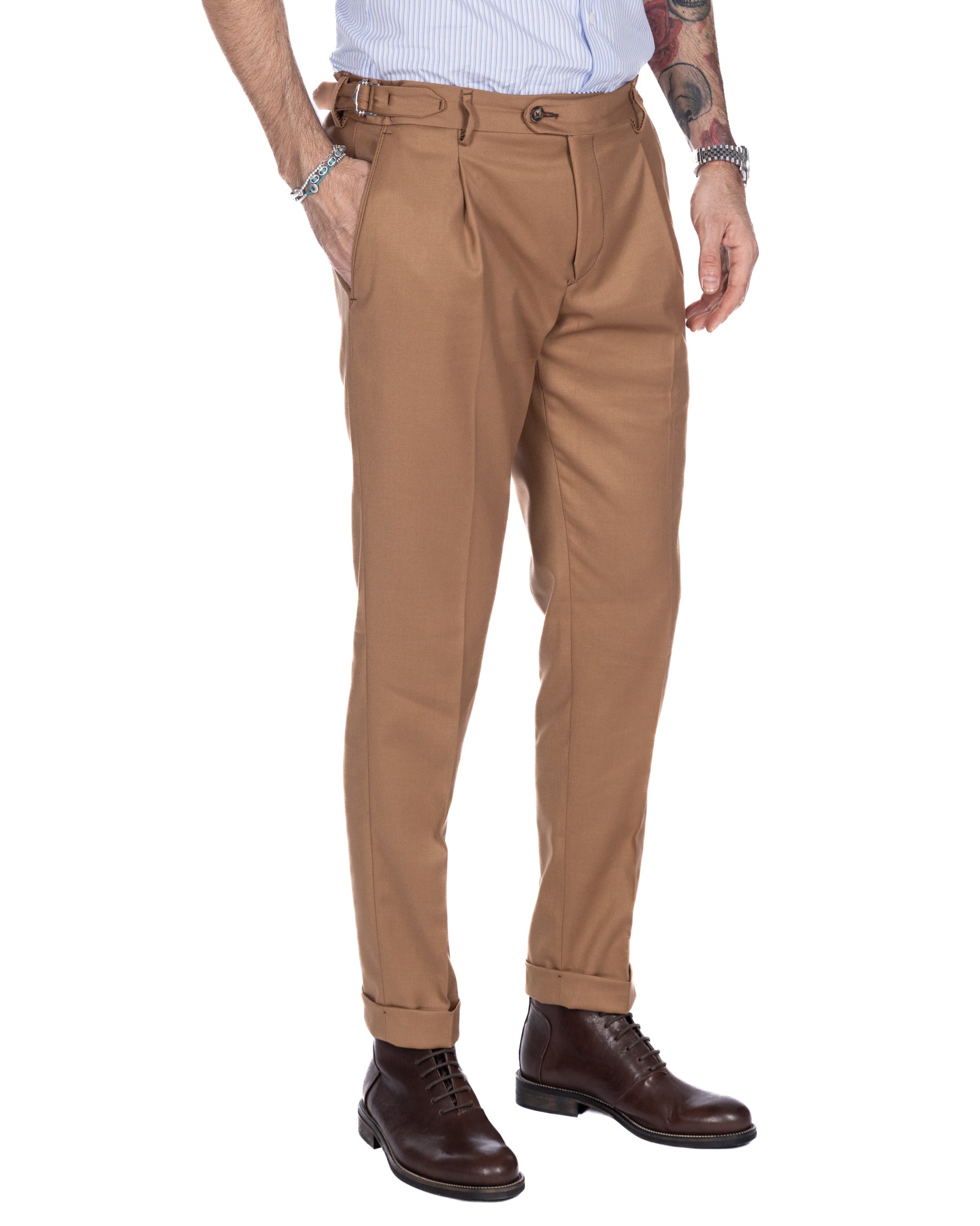 Monopoli - trousers with camel buckles