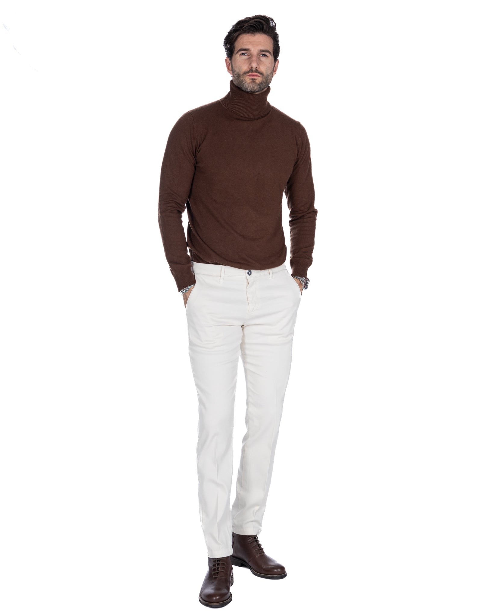 Pantalone Jack armaturato panna