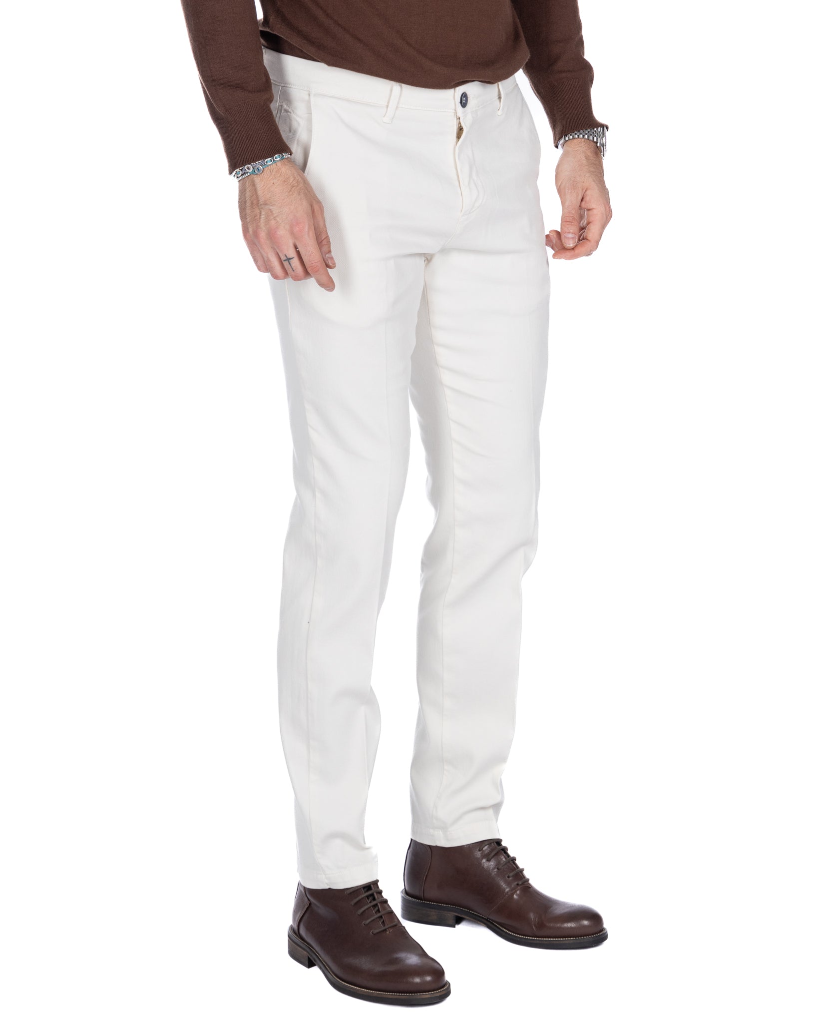 Pantalone Jack armaturato panna