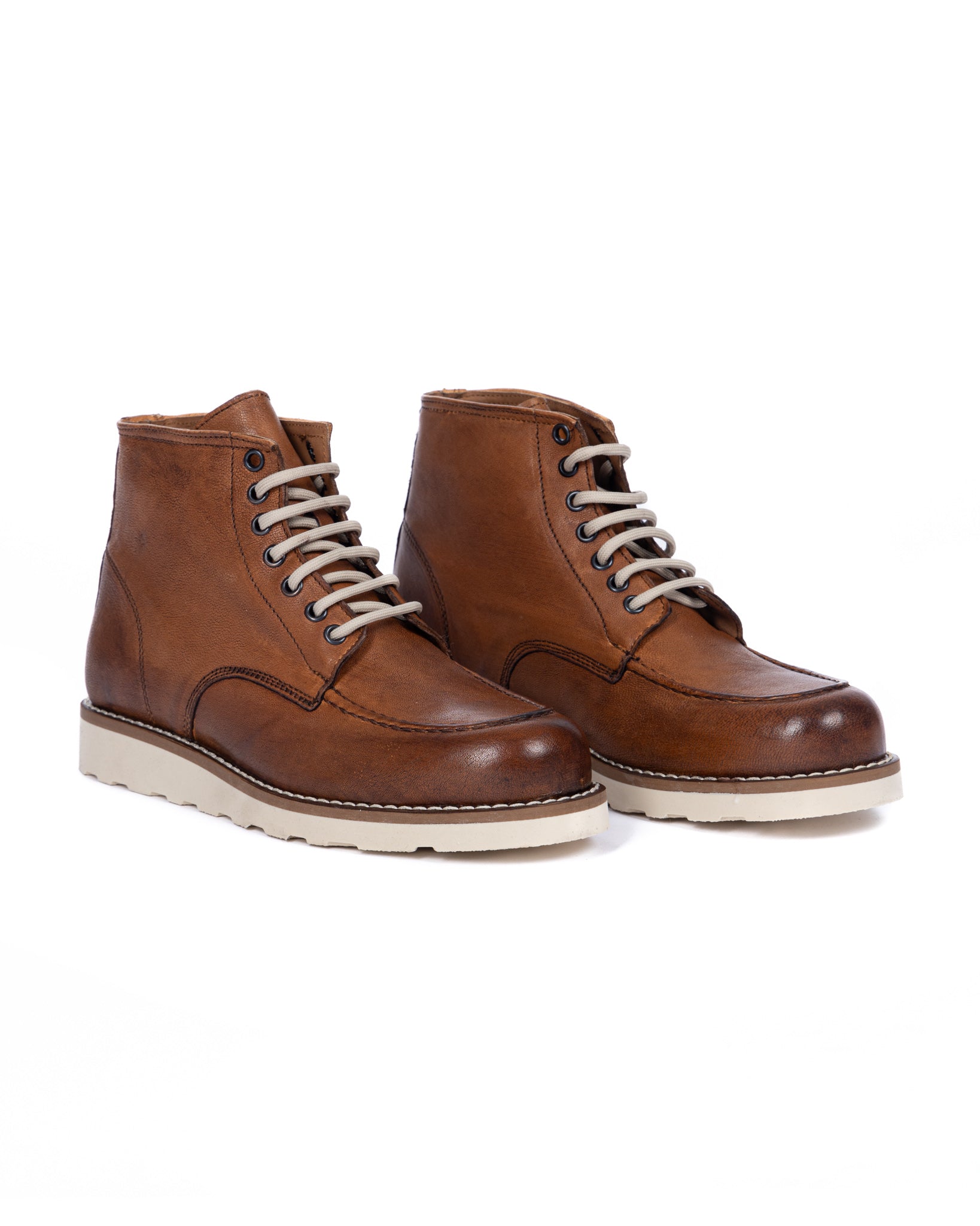Moon - botte en cuir beige