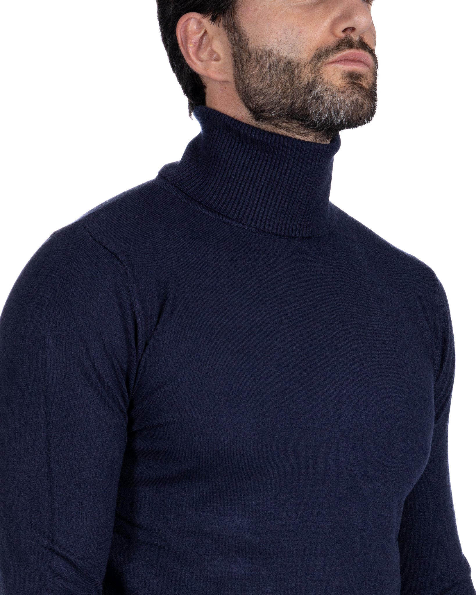 Basic blue turtleneck