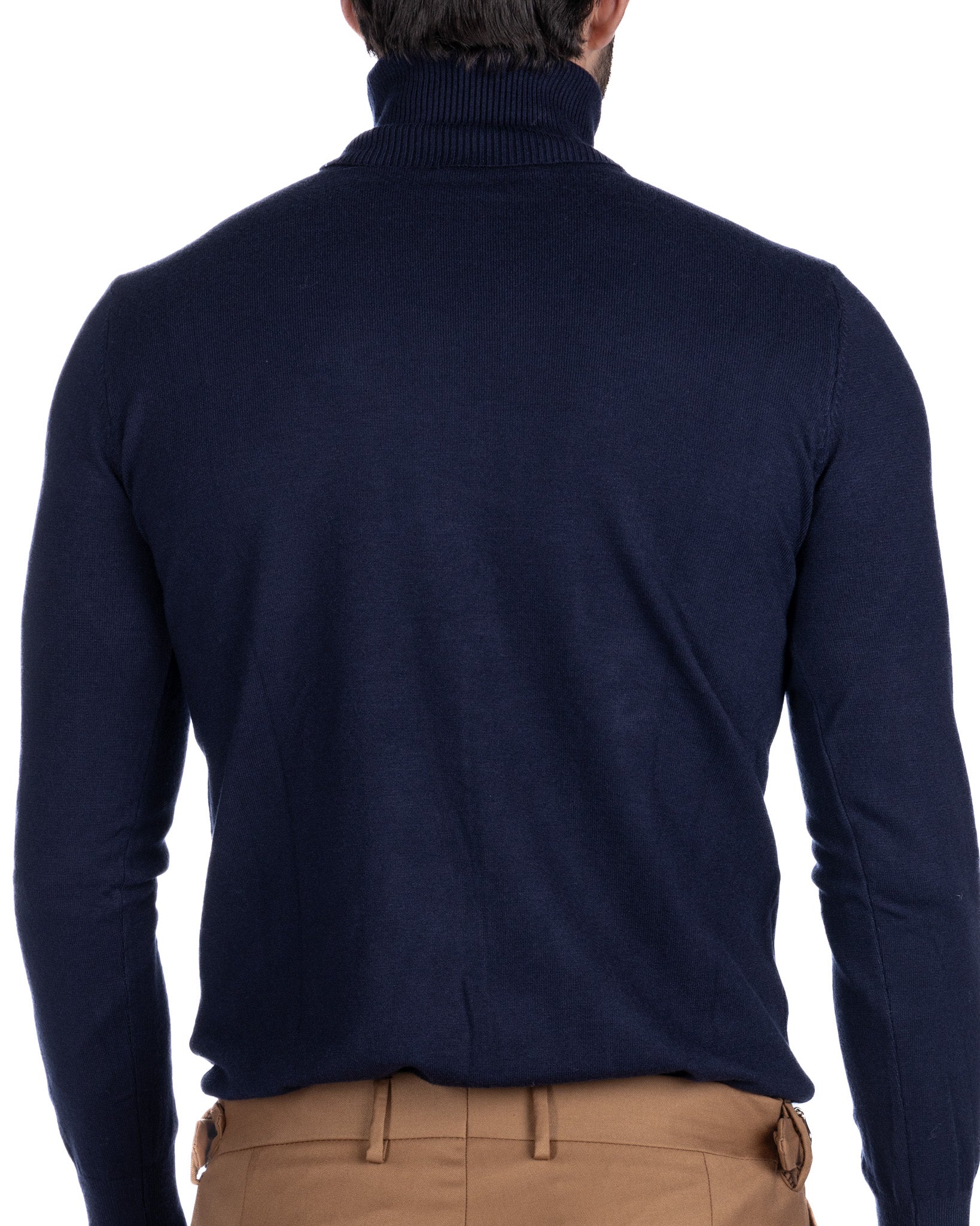 Basic blue turtleneck