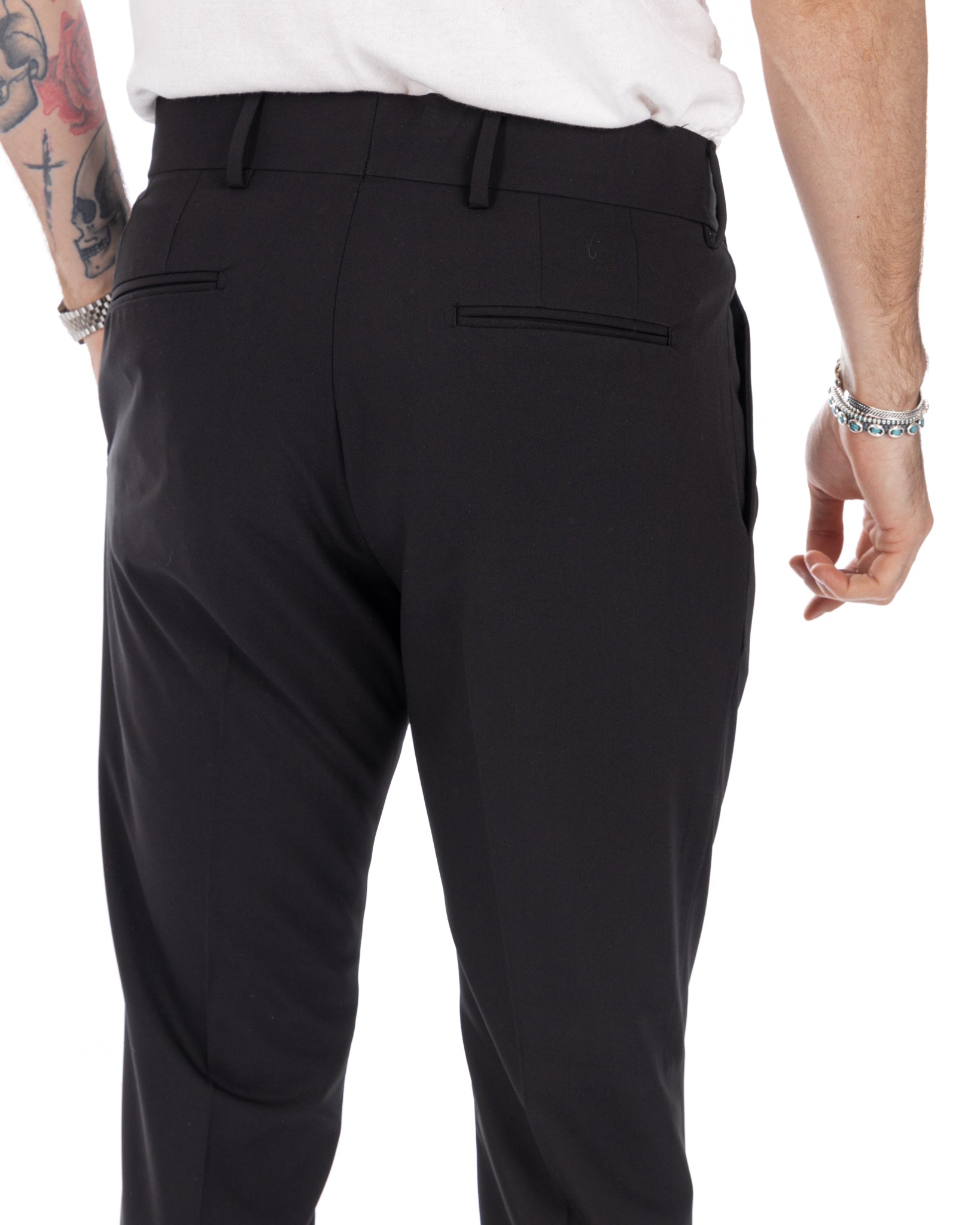Caprera - pantalon taille haute noir
