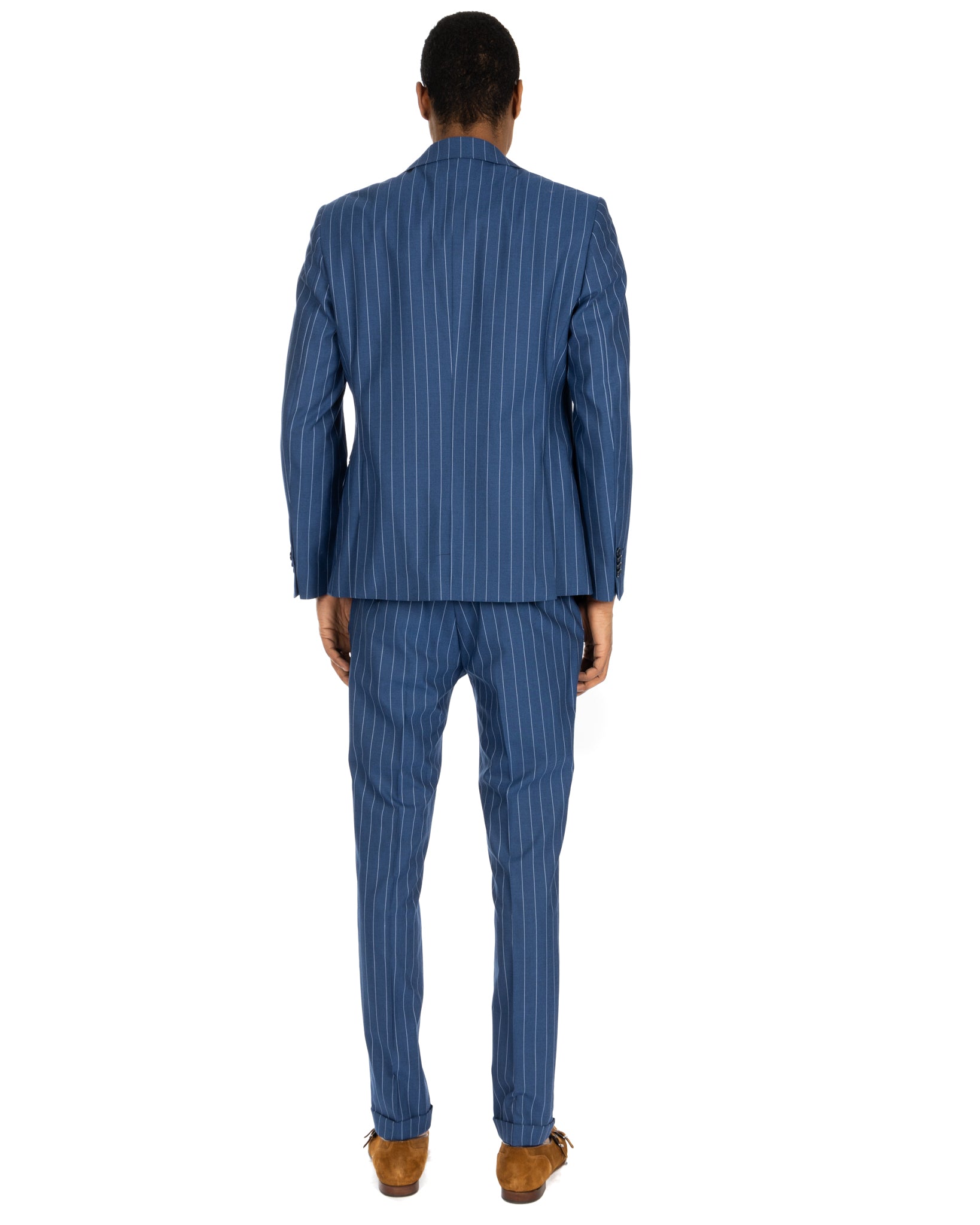 Lille - blue pinstripe single-breasted suit