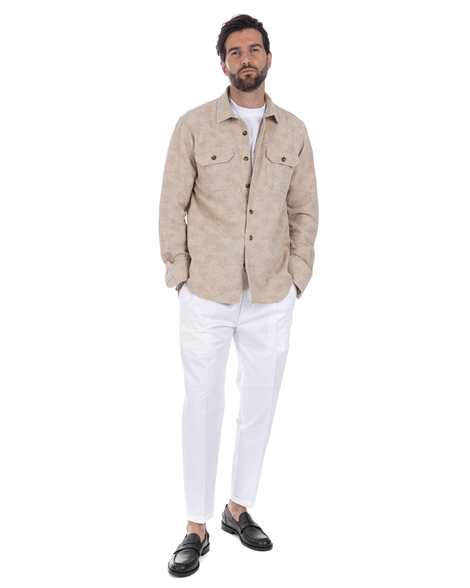 Bahama - twine shirt with relief pattern