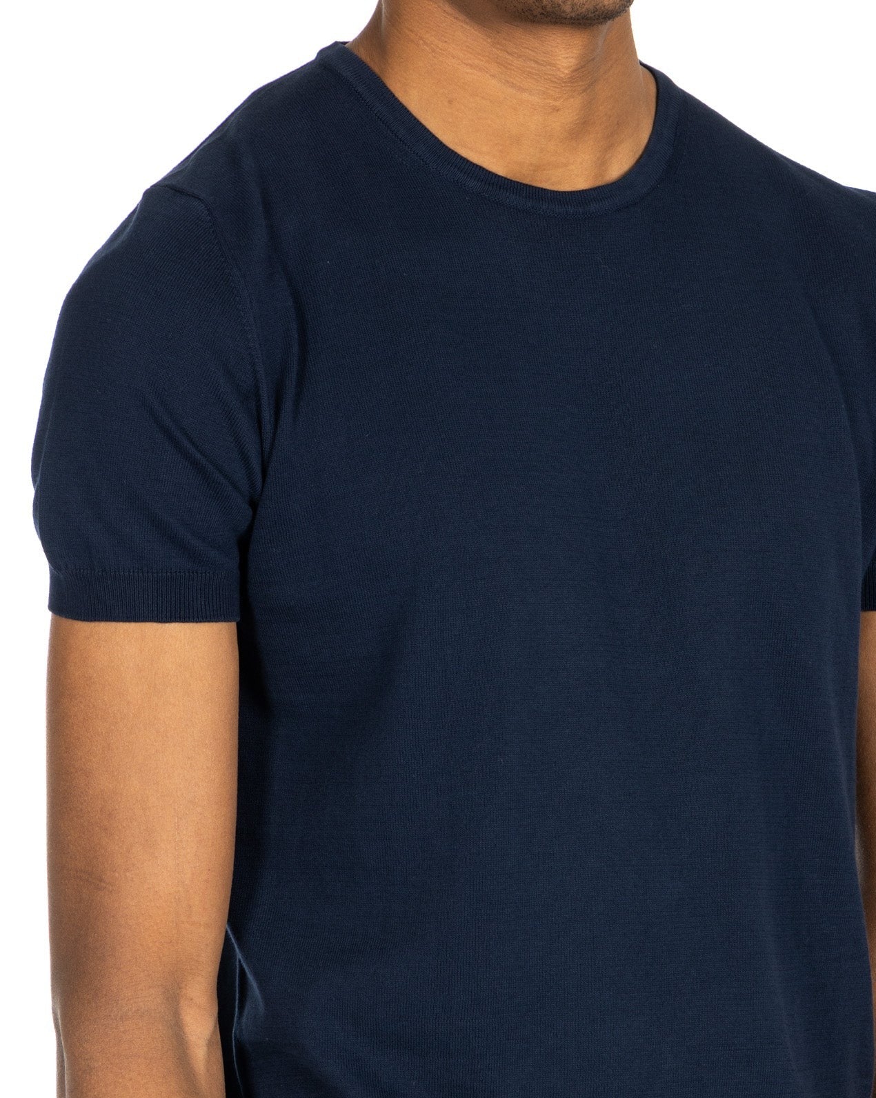 Jannik - blue knitted t-shirt