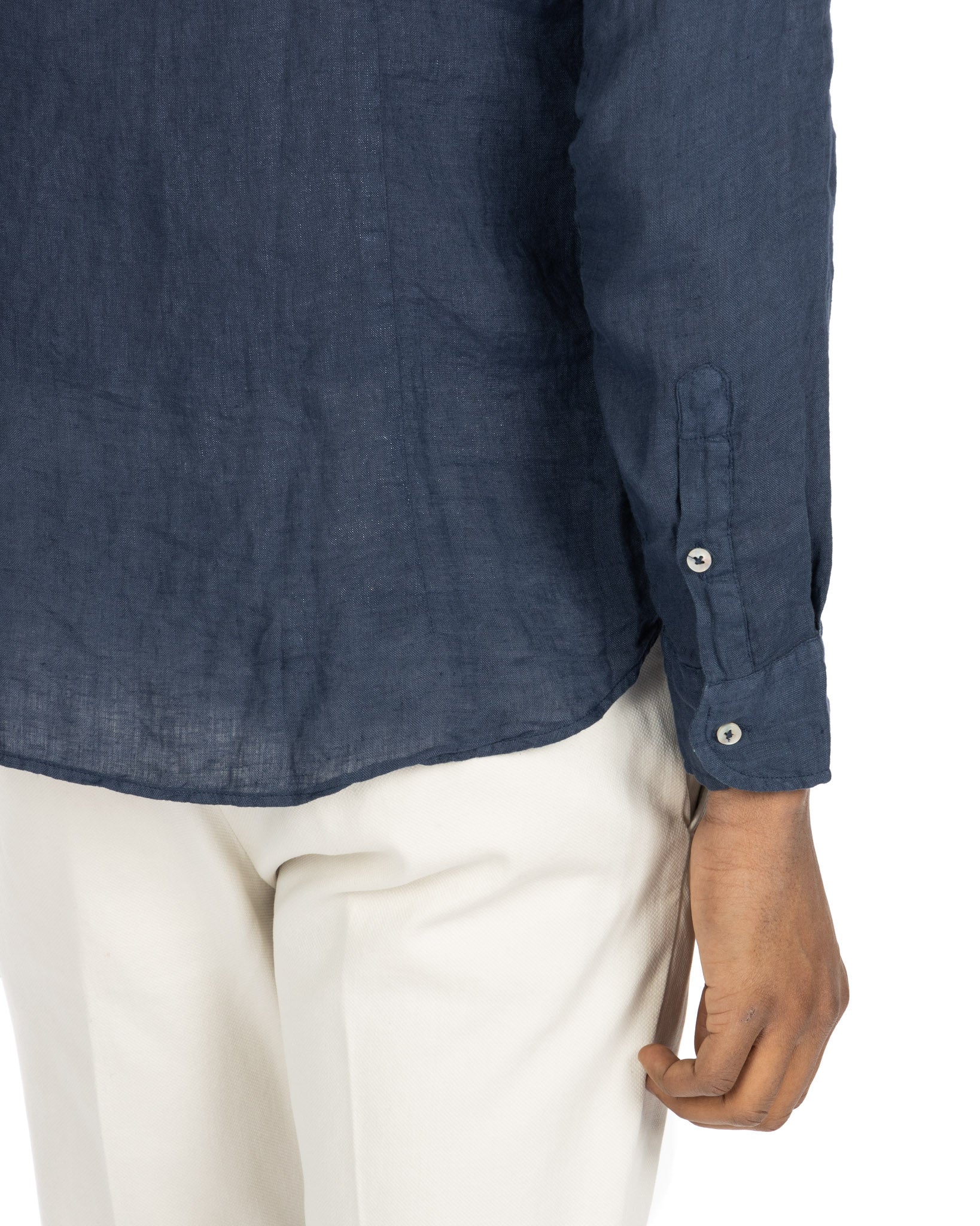 Montecarlo - chemise pur lin bluette