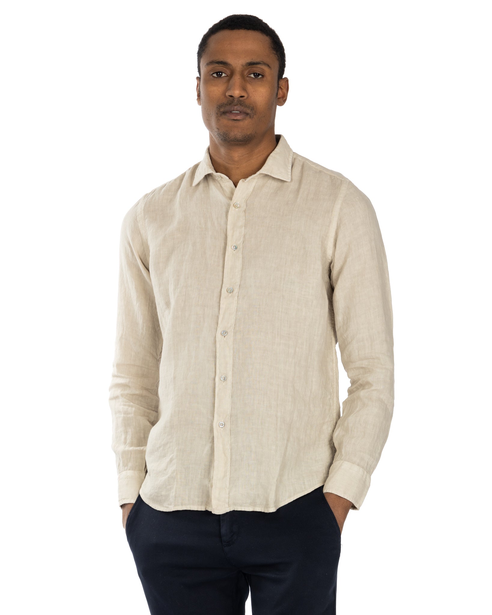 Montecarlo - chemise sable pur lin