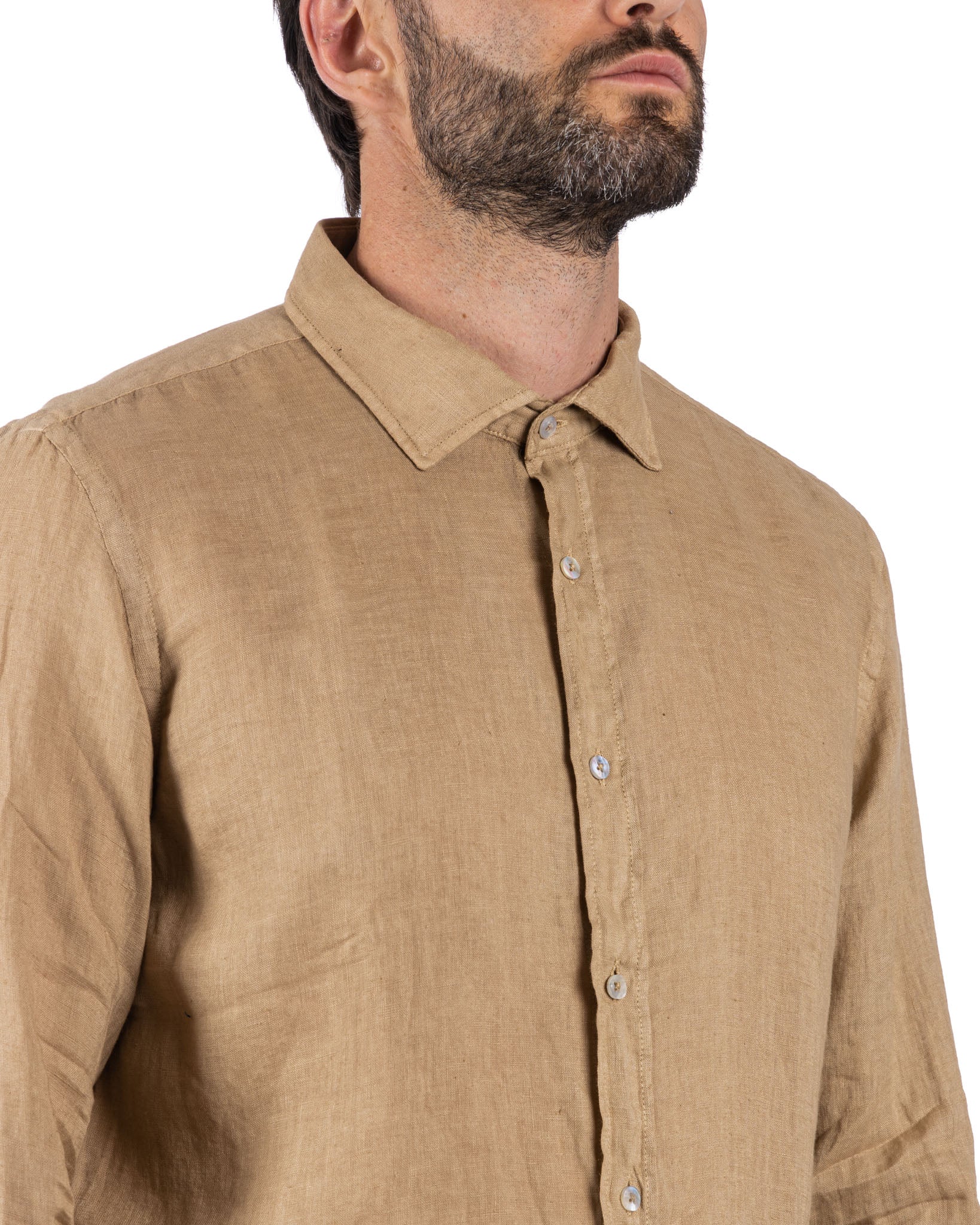 Montecarlo - beige pure linen shirt